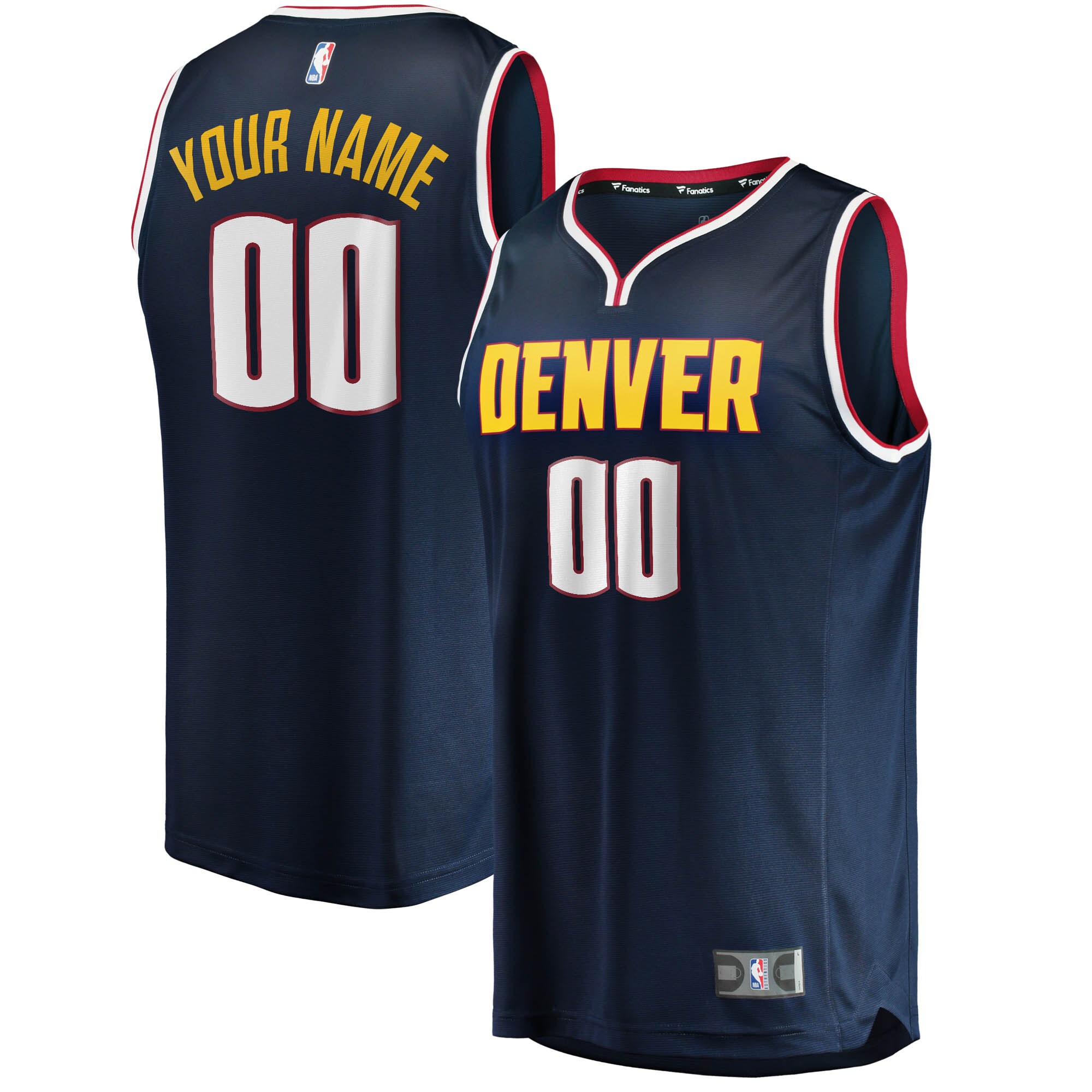 Denver Nuggets Fanatics 2018\/19 Fast Break Custom Replica Jersey Navy - Icon Edition cheap jerseys for sale - CheapJerseys.Shop