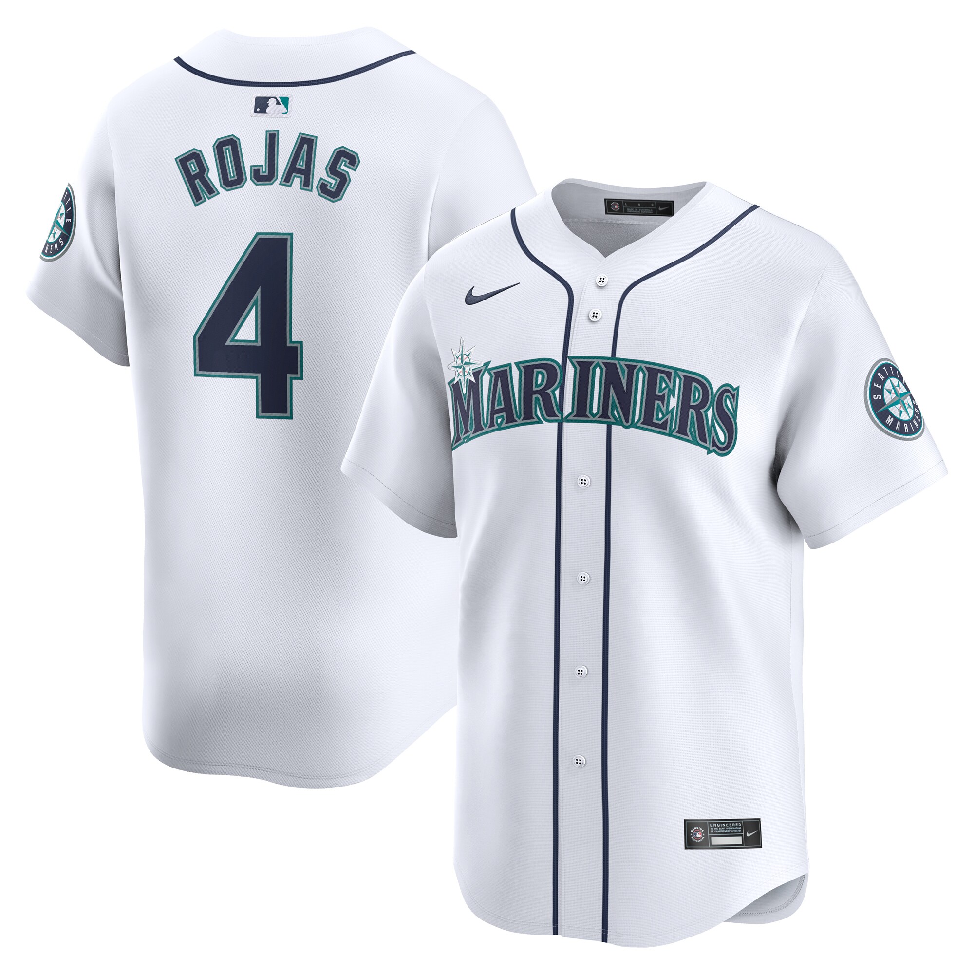 Josh Rojas Seattle Mariners Home Limited Player Jersey - White cheap jerseys for sale - CheapJerseys.Shop