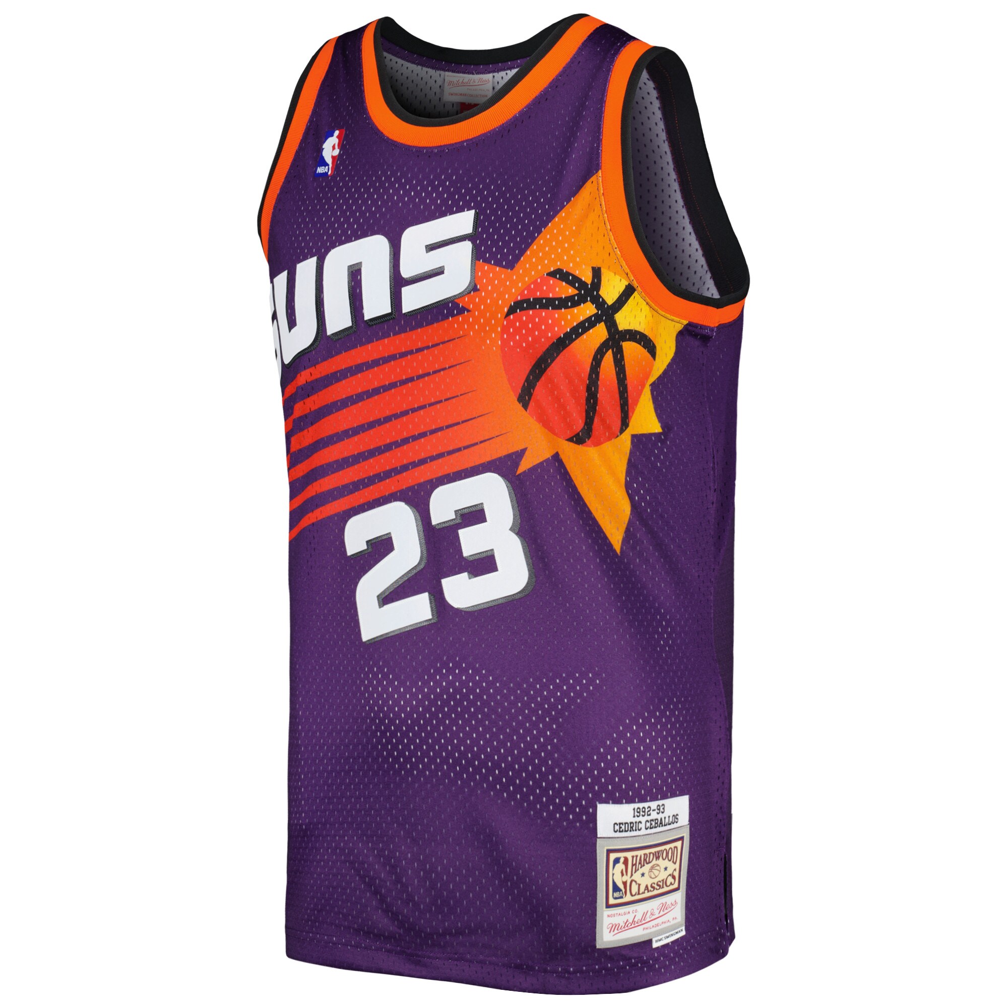 Cedric Ceballos Phoenix Suns Mitchell & Ness 1992\/93 Hardwood Classics Swingman Jersey - Purple cheap jerseys for sale - CheapJerseys.Shop