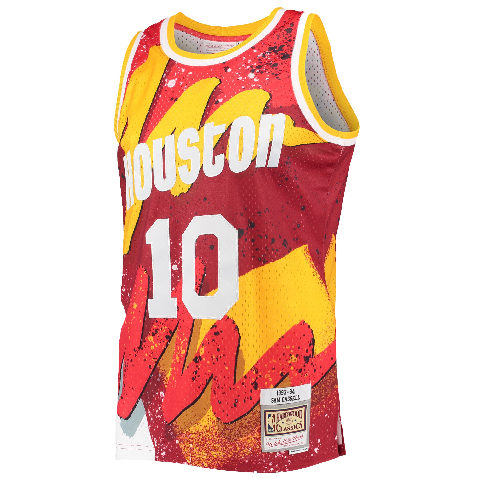 Sam Cassell Houston Rockets Mitchell & Ness Hardwood Classics 1993\/94 Hyper Hoops Swingman Jersey - Red cheap jerseys for sale - CheapJerseys.Shop