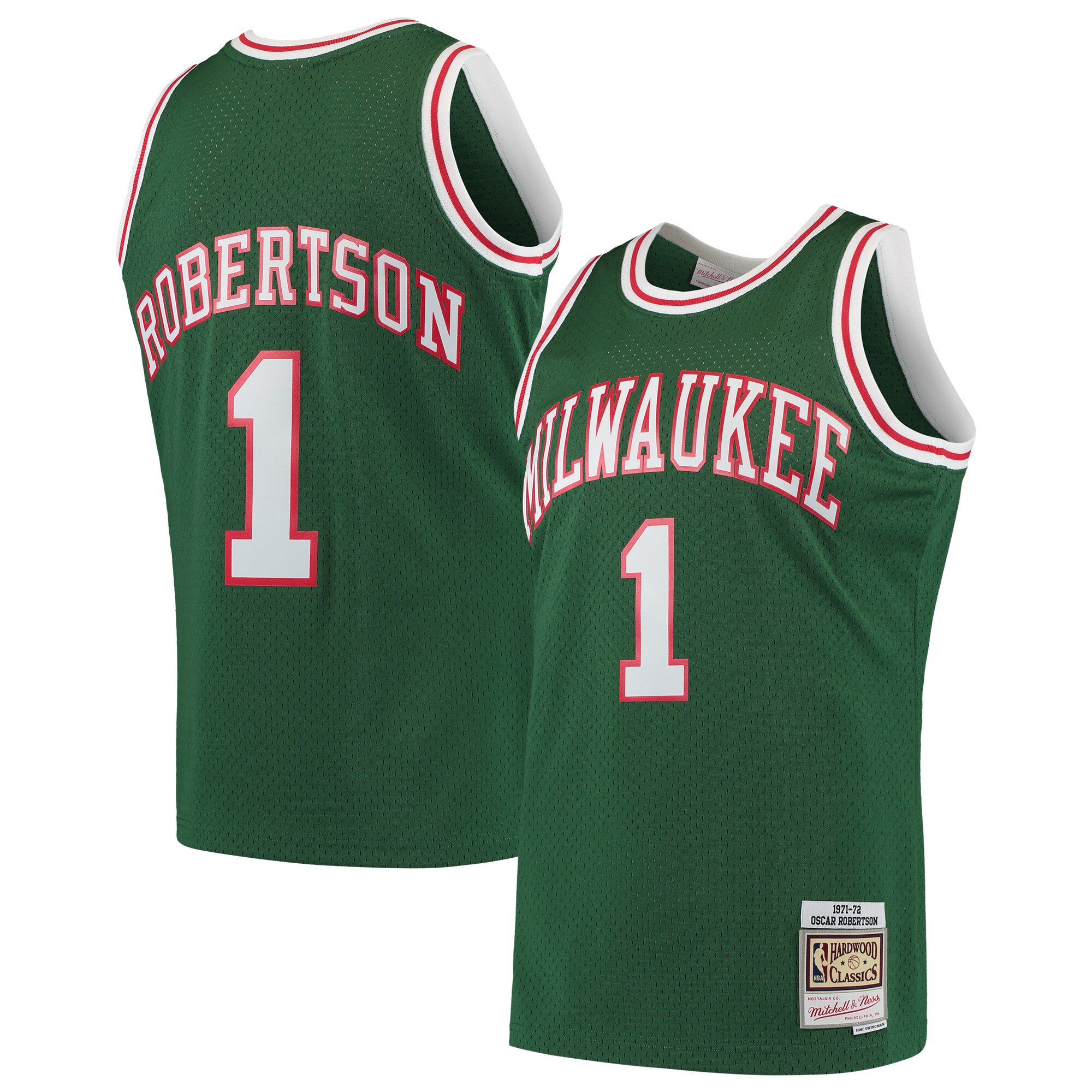 Oscar Robertson Milwaukee Bucks Mitchell & Ness 1971\/72 Hardwood Classics Swingman Jersey - Green cheap jerseys for sale - CheapJerseys.Shop