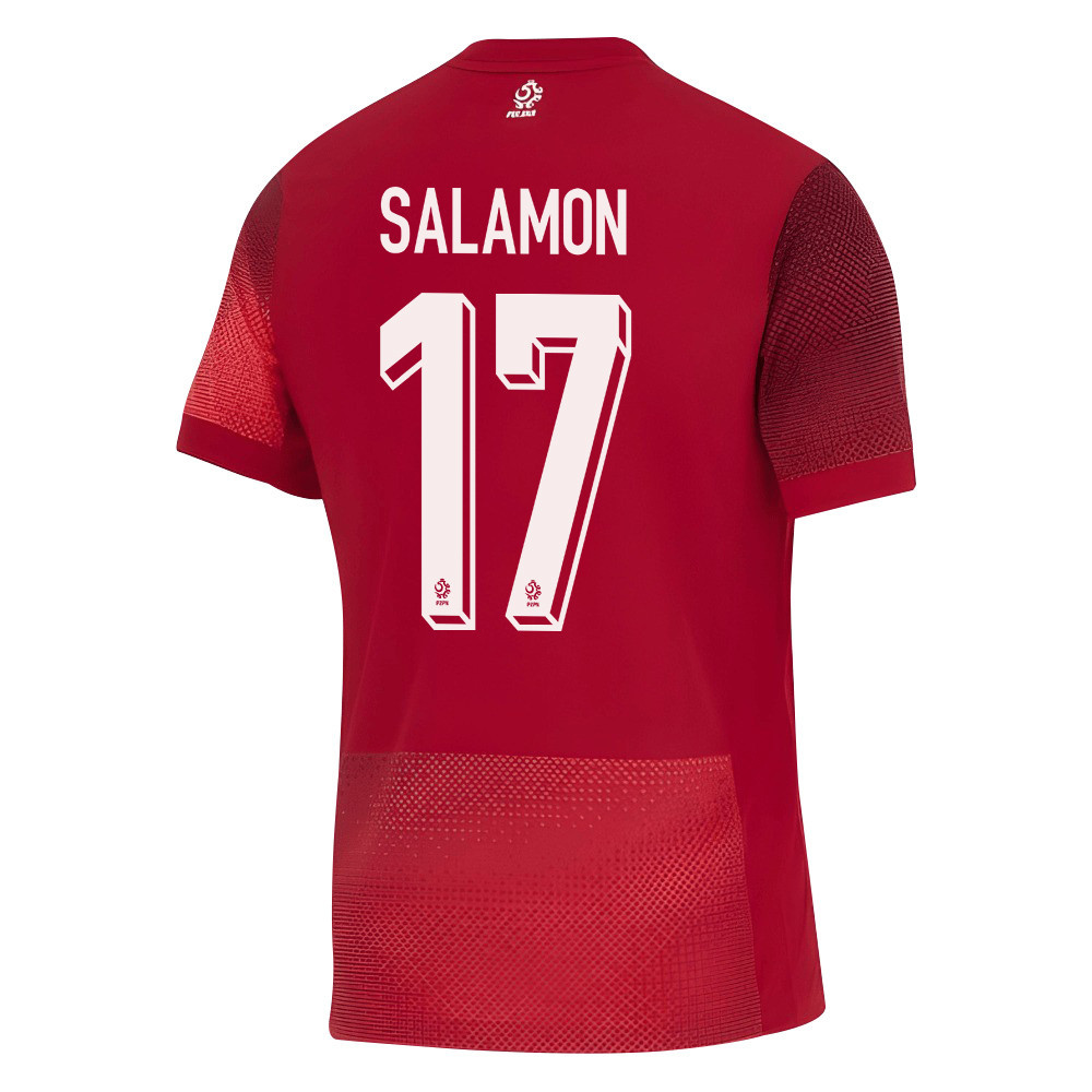 Bartosz Salamon 17 Poland National Team 2024/25 Away Men Jersey - Red cheap jerseys for sale - CheapJerseys.Shop