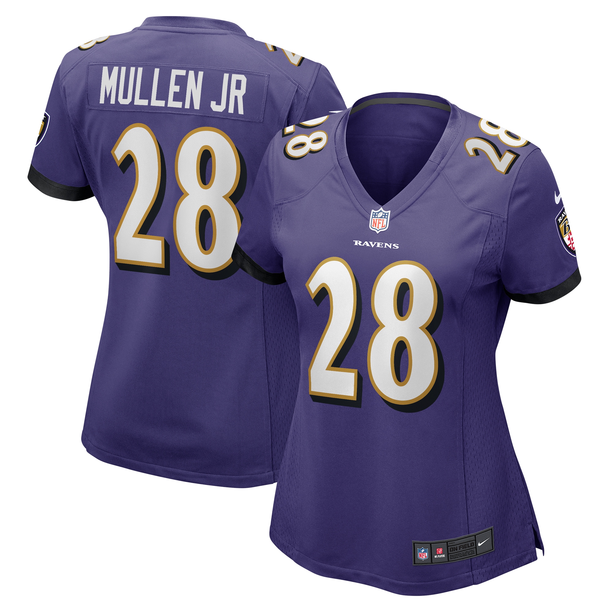 Trayvon Mullen Jr. Baltimore Ravens Women's Team Game Jersey - Purple cheap jerseys for sale - CheapJerseys.Shop