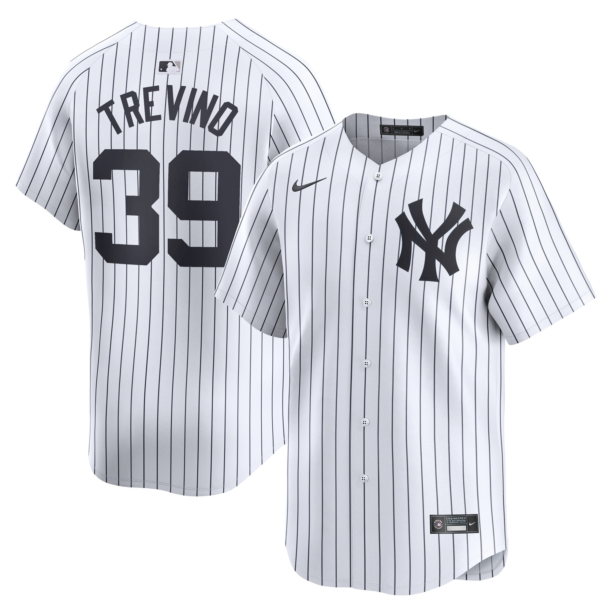 Jose Trevino New York Yankees Home Limited Player Jersey - White cheap jerseys for sale - CheapJerseys.Shop