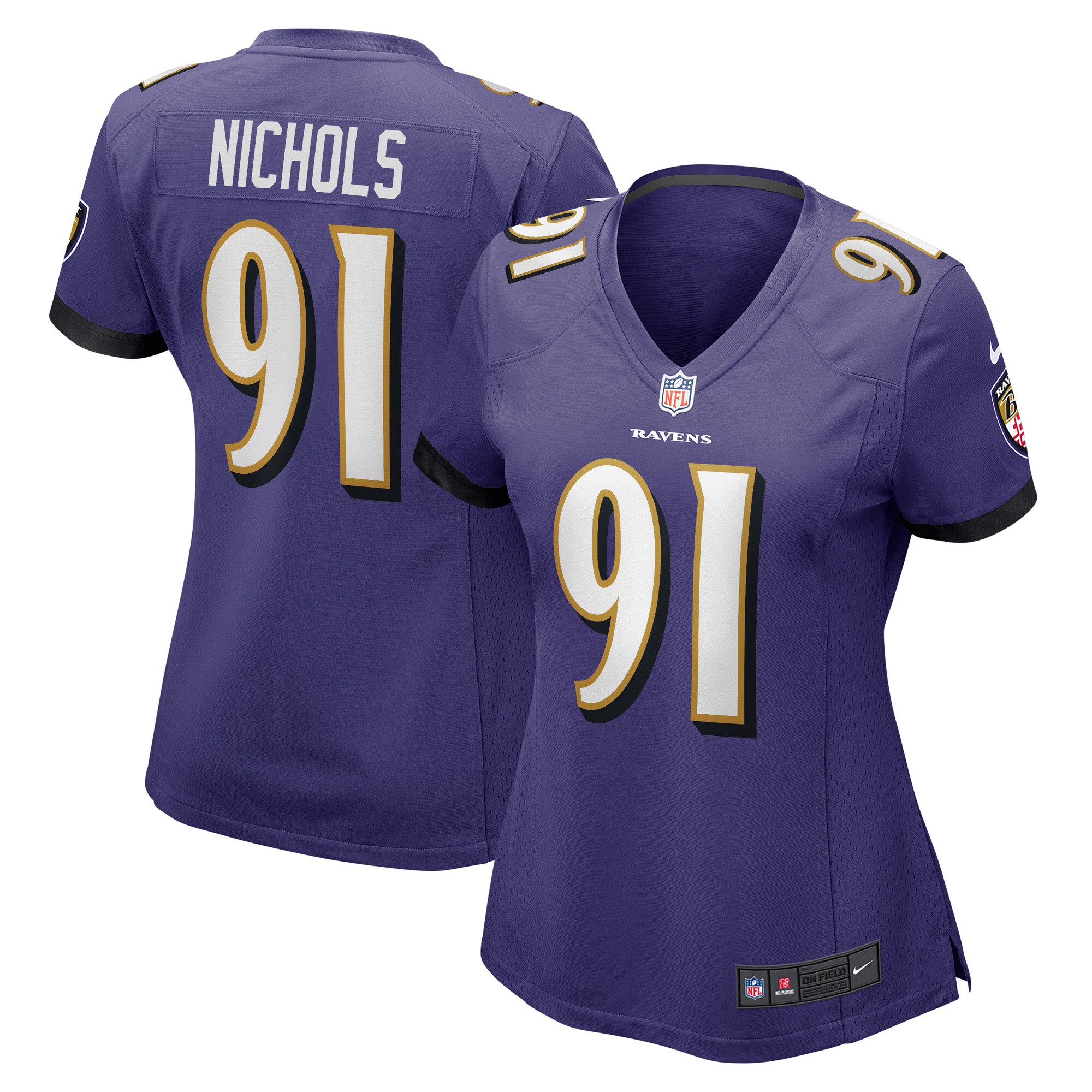 Rayshad Nichols Baltimore Ravens Women's Game Player Jersey - Purple cheap jerseys for sale - CheapJerseys.Shop
