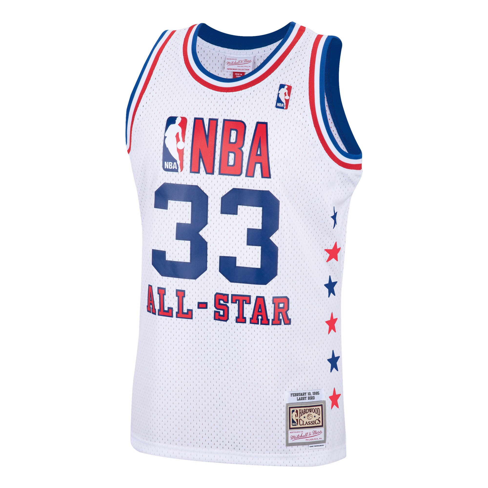 Larry Bird Eastern Conference Mitchell & Ness 1985 All-Star Game Swingman Jersey - White cheap jerseys for sale - CheapJerseys.Shop