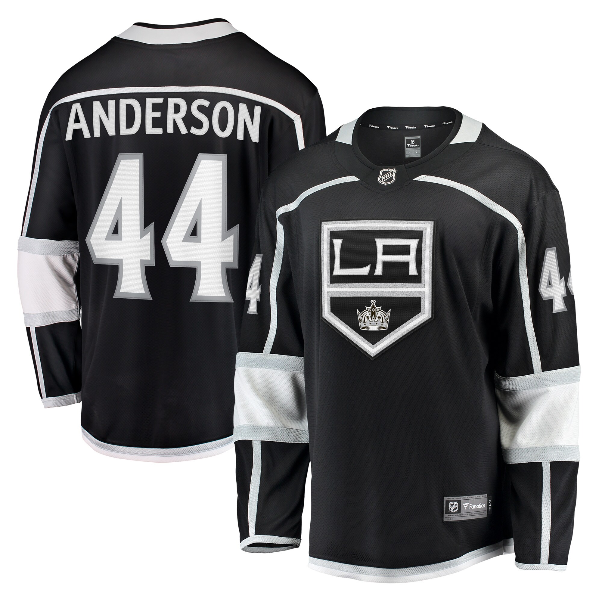 Mikey Anderson Los Angeles Kings Fanatics Home Breakaway Player Jersey - Black cheap jerseys for sale - CheapJerseys.Shop
