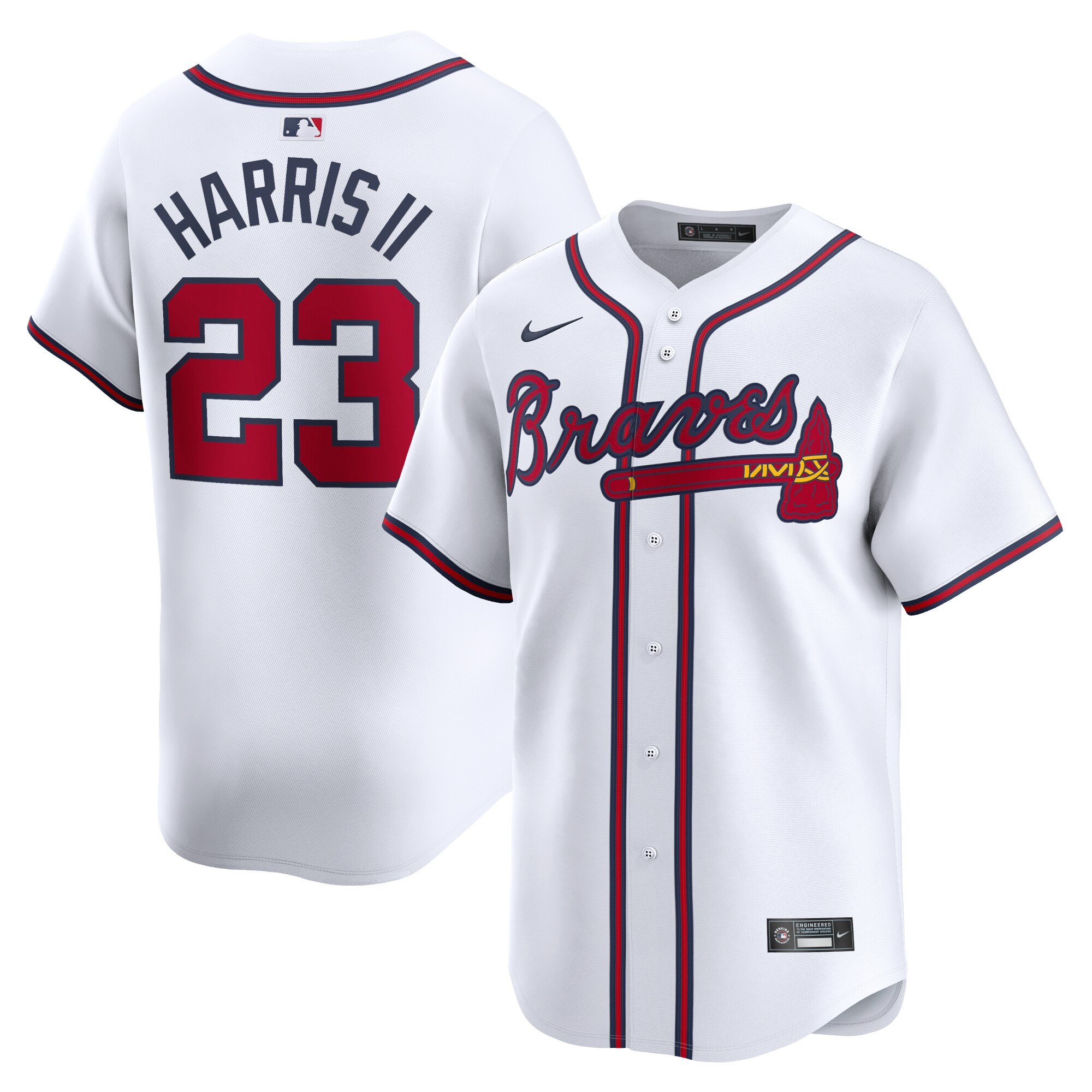 Michael Harris II Atlanta Braves Home Limited Player Jersey - White cheap jerseys for sale - CheapJerseys.Shop