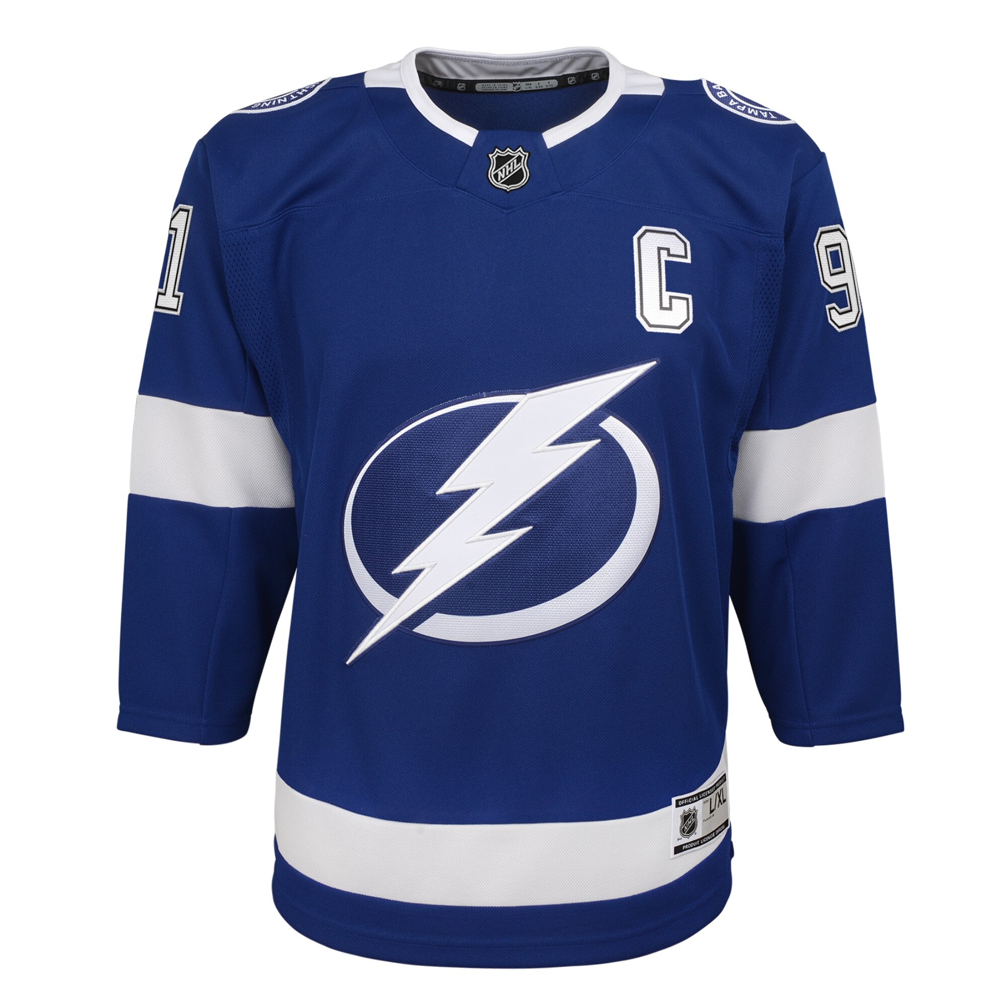 Steven Stamkos Tampa Bay Lightning Youth Home Captain Premier Player Jersey - Blue cheap jerseys for sale - CheapJerseys.Shop
