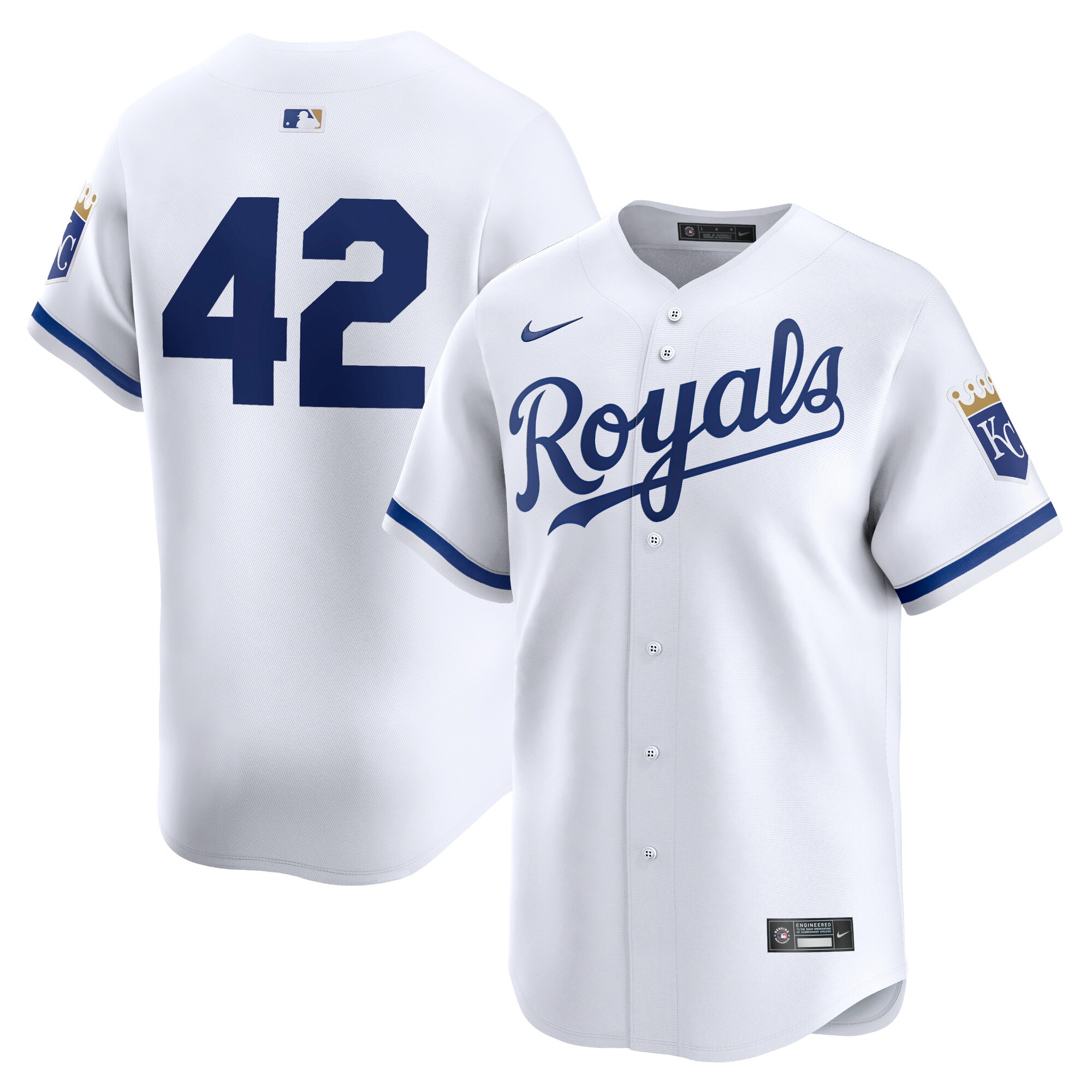 Kansas City Royals 2024 Jackie Robinson Day Home Limited Jersey\u00c2\u00a0\u00e2\u20ac\u201c White cheap jerseys for sale - CheapJerseys.Shop