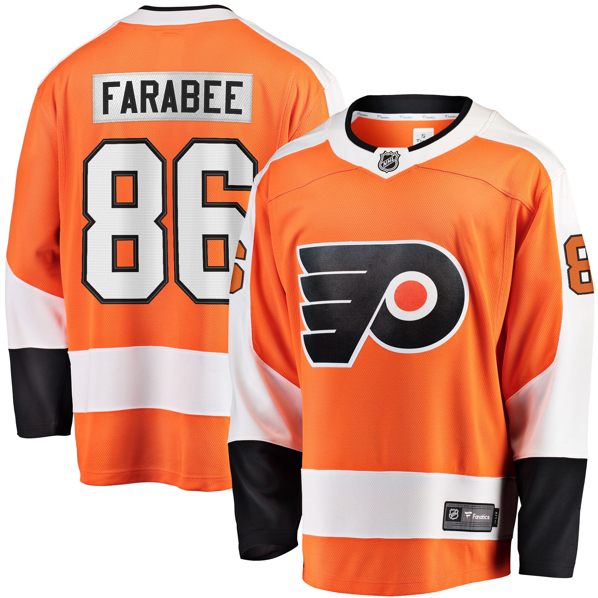 Joel Farabee Philadelphia Flyers Fanatics Home Team Breakaway Player Jersey - Orange cheap jerseys for sale - CheapJerseys.Shop