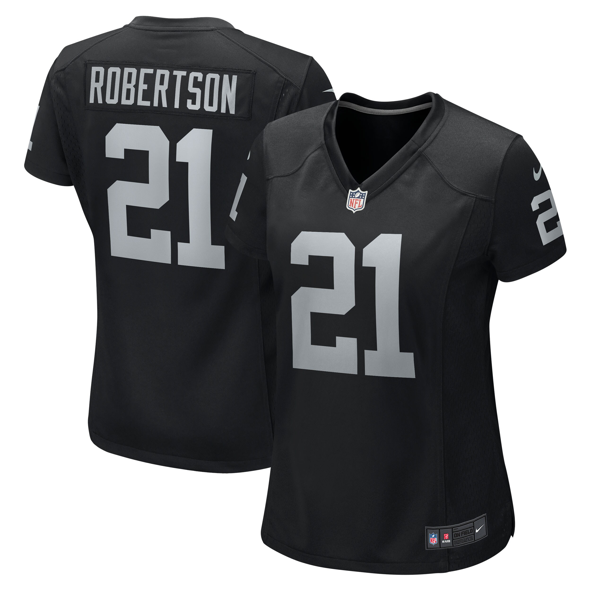 Amik Robertson Las Vegas Raiders Women's Team Game Jersey - Black cheap jerseys for sale - CheapJerseys.Shop