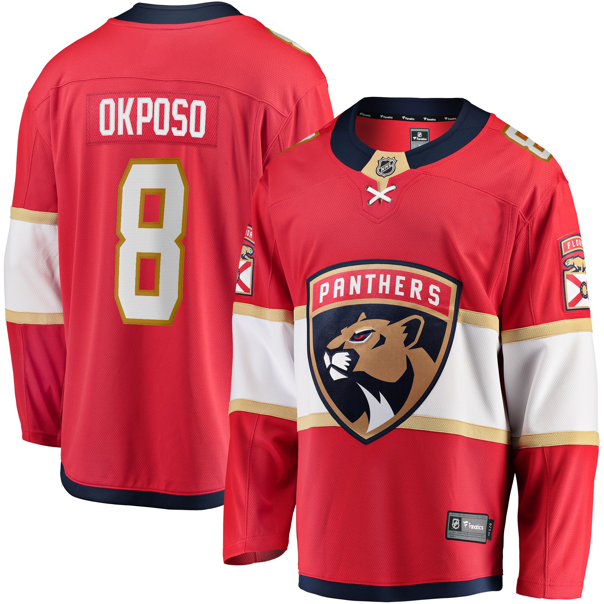 Kyle Okposo Florida Panthers Fanatics Home Premier\u00c2\u00a0Breakaway Player Jersey - Red cheap jerseys for sale - CheapJerseys.Shop