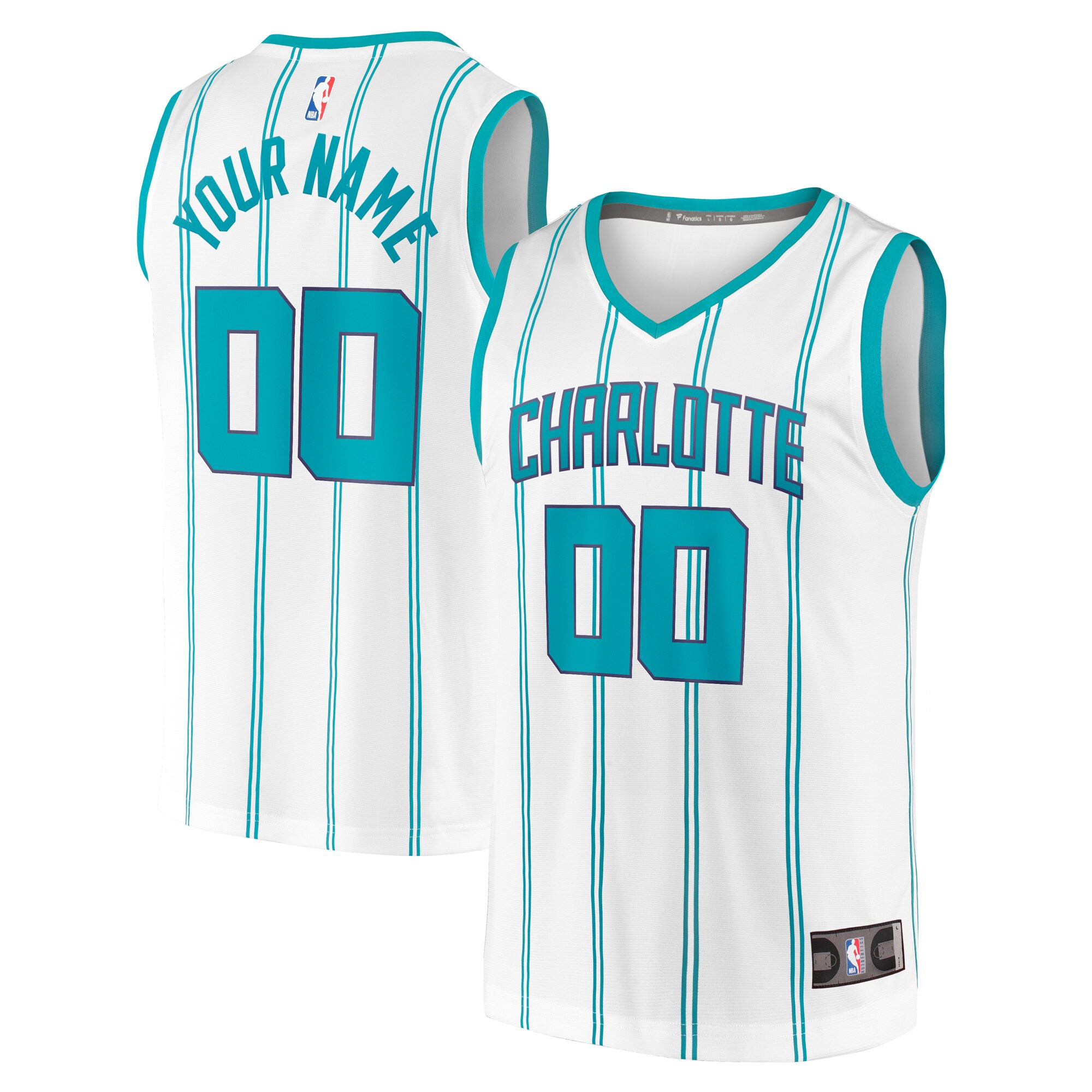 Charlotte Hornets Fanatics Youth Fast Break Replica Custom Jersey - Association Edition - White cheap jerseys for sale - CheapJerseys.Shop
