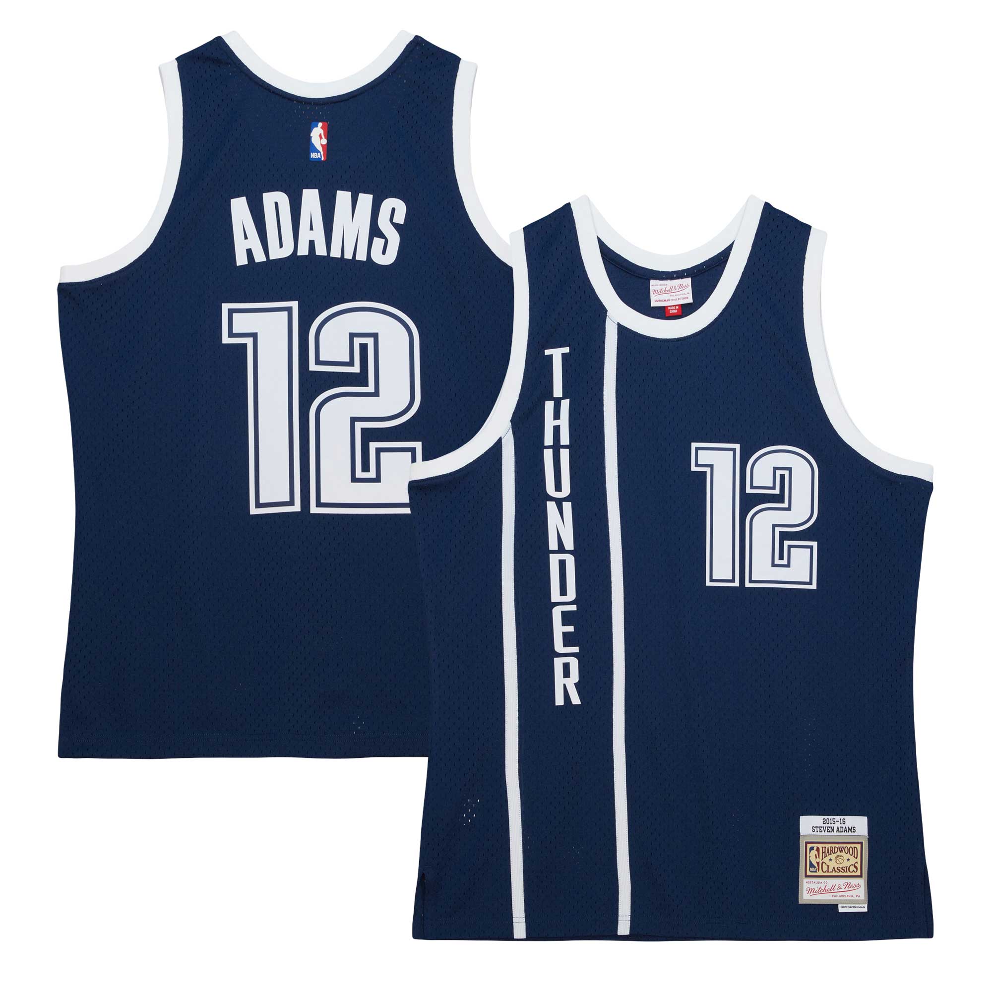 Steven Adams Oklahoma City Thunder Mitchell & Ness 2015\/16 Hardwood Classics Alternate Swingman Jersey - Navy cheap jerseys for sale - CheapJerseys.Shop
