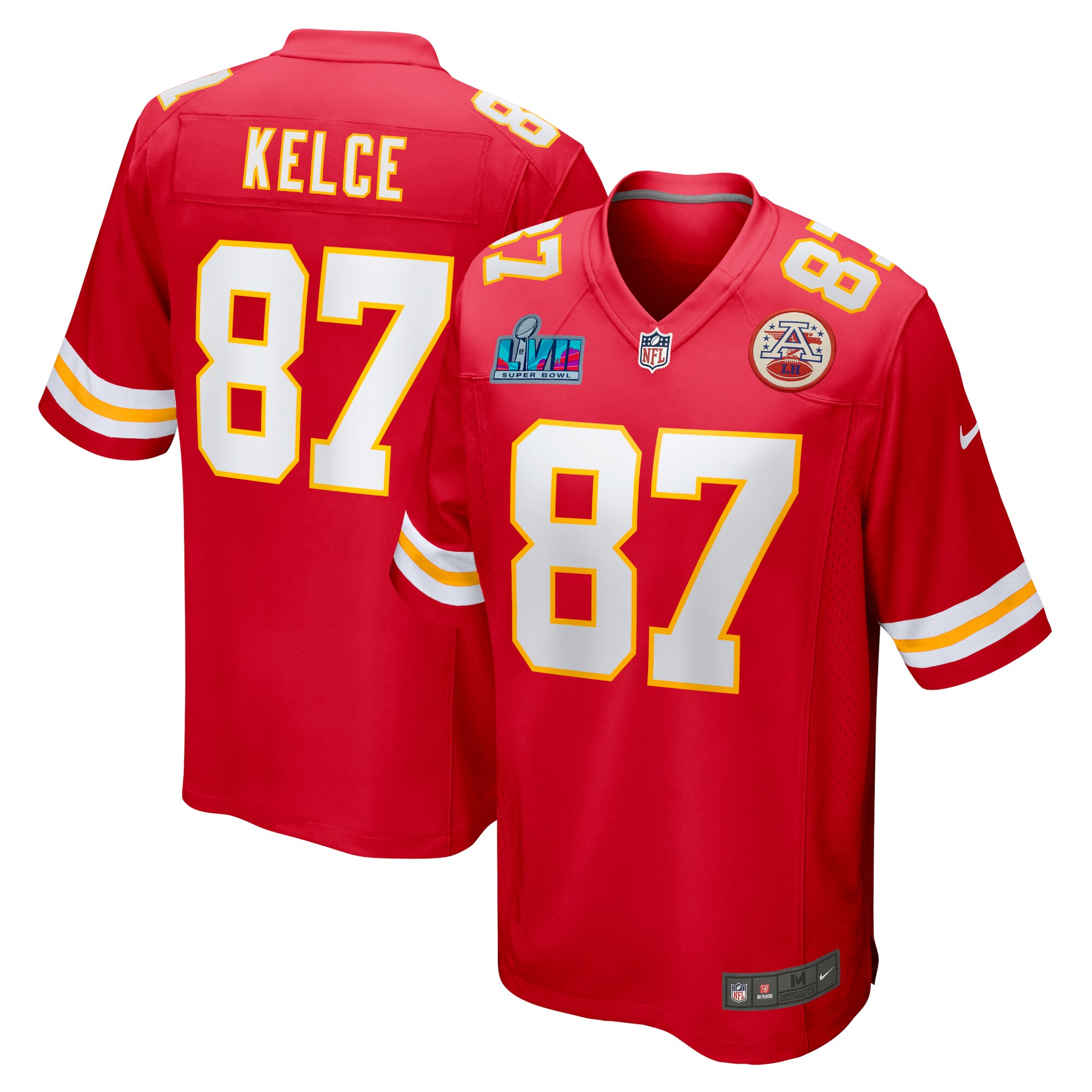 Travis Kelce Kansas City Chiefs Super Bowl LVII (2022 Season) Patch Game Jersey - Red cheap jerseys for sale - CheapJerseys.Shop