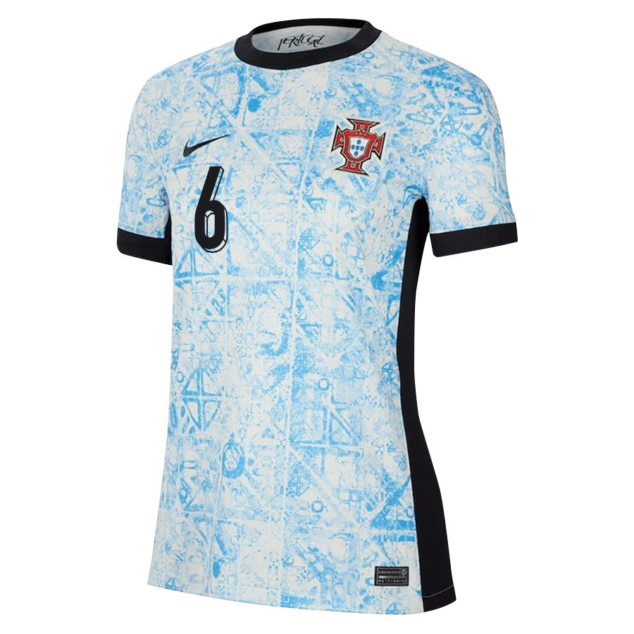 João Palhinha 6 Portugal National Team 2024/25 Away WOMEN Jersey - Cream/Blue cheap jerseys for sale - CheapJerseys.Shop