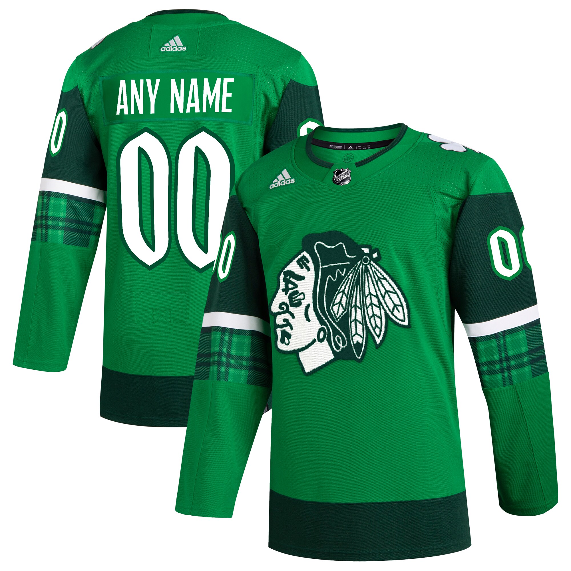 Chicago Blackhawks St. Patrick's Day Authentic Custom Jersey - Kelly Green cheap jerseys for sale - CheapJerseys.Shop