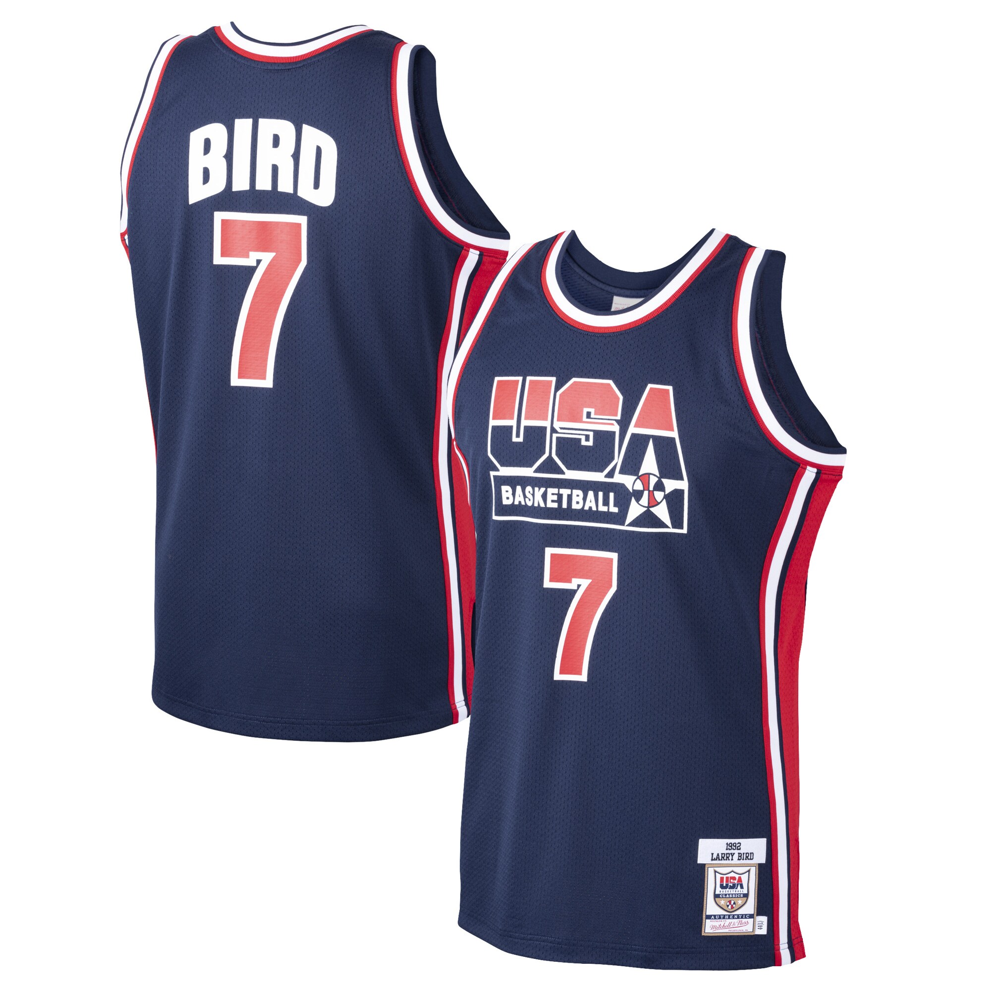 Larry Bird USA Basketball Mitchell & Ness 1992 Dream Team Authentic Jersey - Navy cheap jerseys for sale - CheapJerseys.Shop