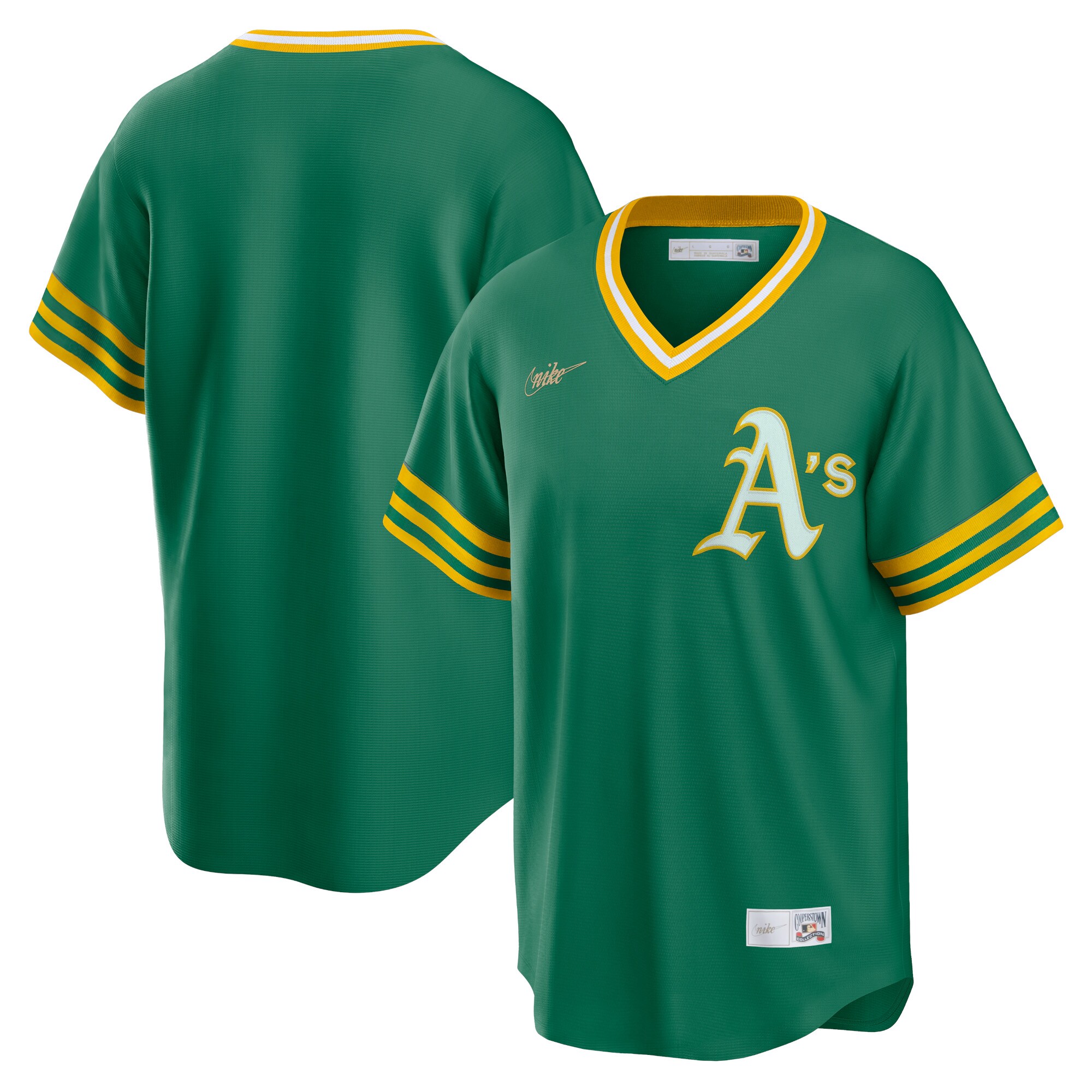 Oakland Athletics Road Cooperstown Collection Team Jersey - Kelly Green cheap jerseys for sale - CheapJerseys.Shop