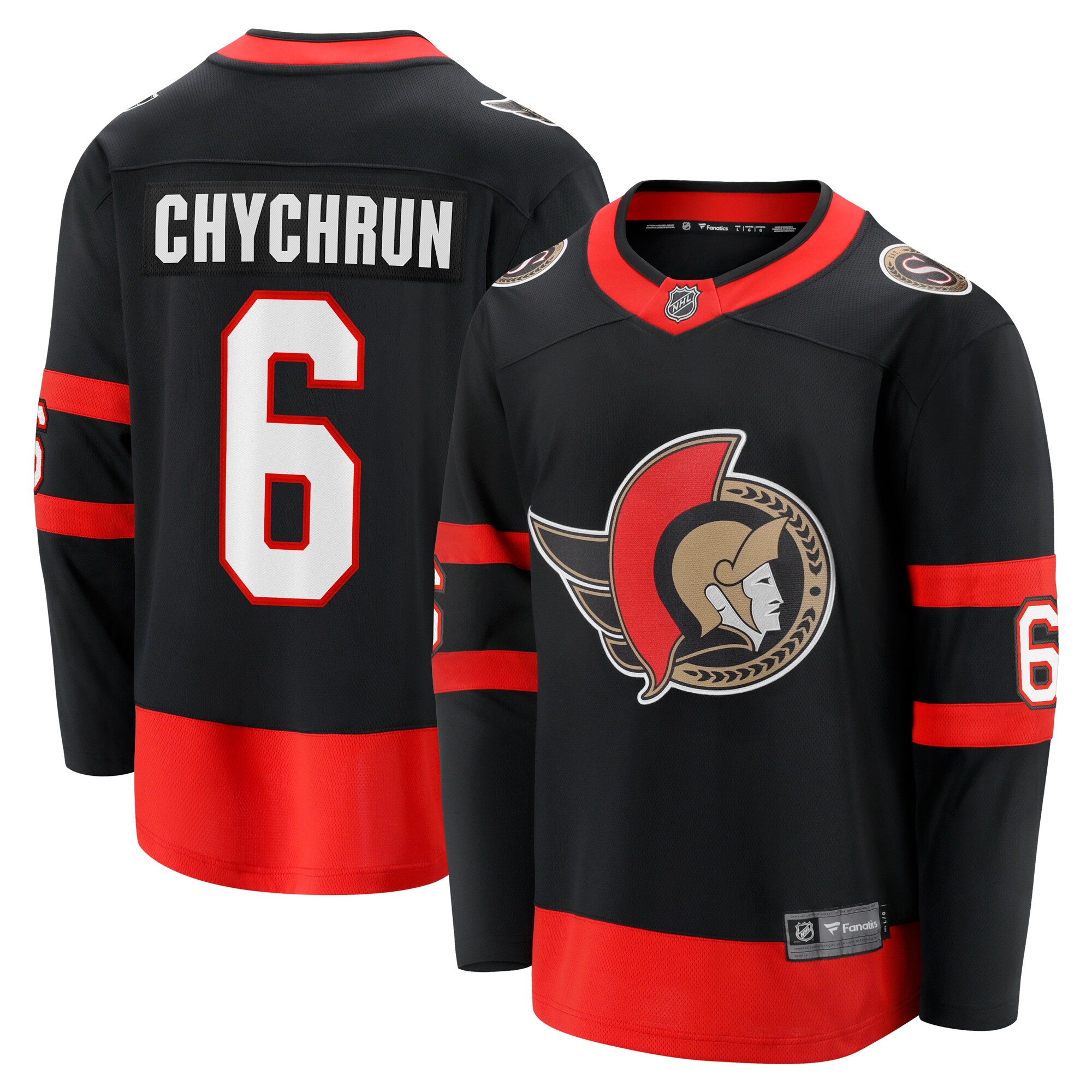Jakob Chychrun Ottawa Senators Fanatics Home Breakaway Jersey - Black cheap jerseys for sale - CheapJerseys.Shop