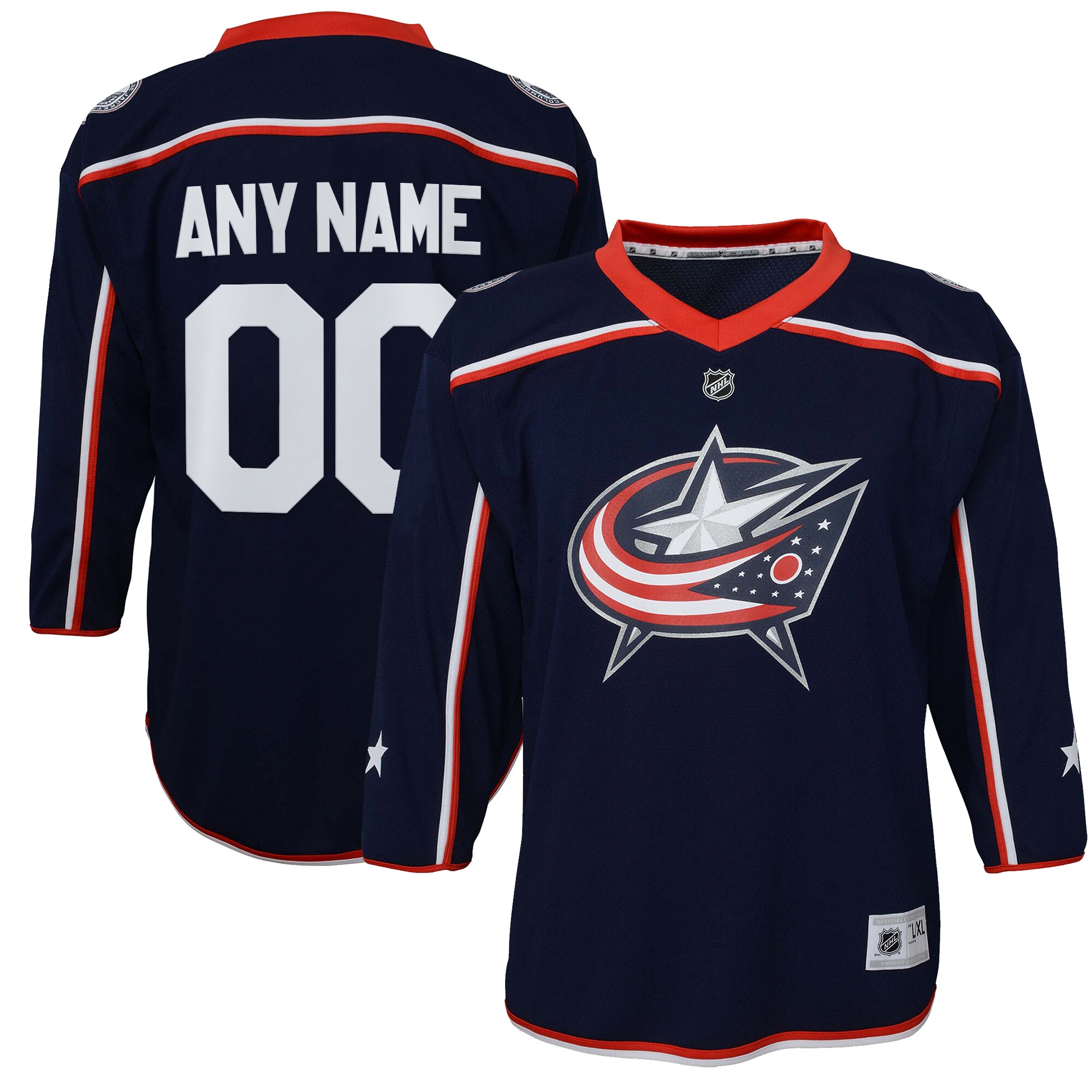 Columbus Blue Jackets Youth Home Replica Custom Jersey - Navy cheap jerseys for sale - CheapJerseys.Shop