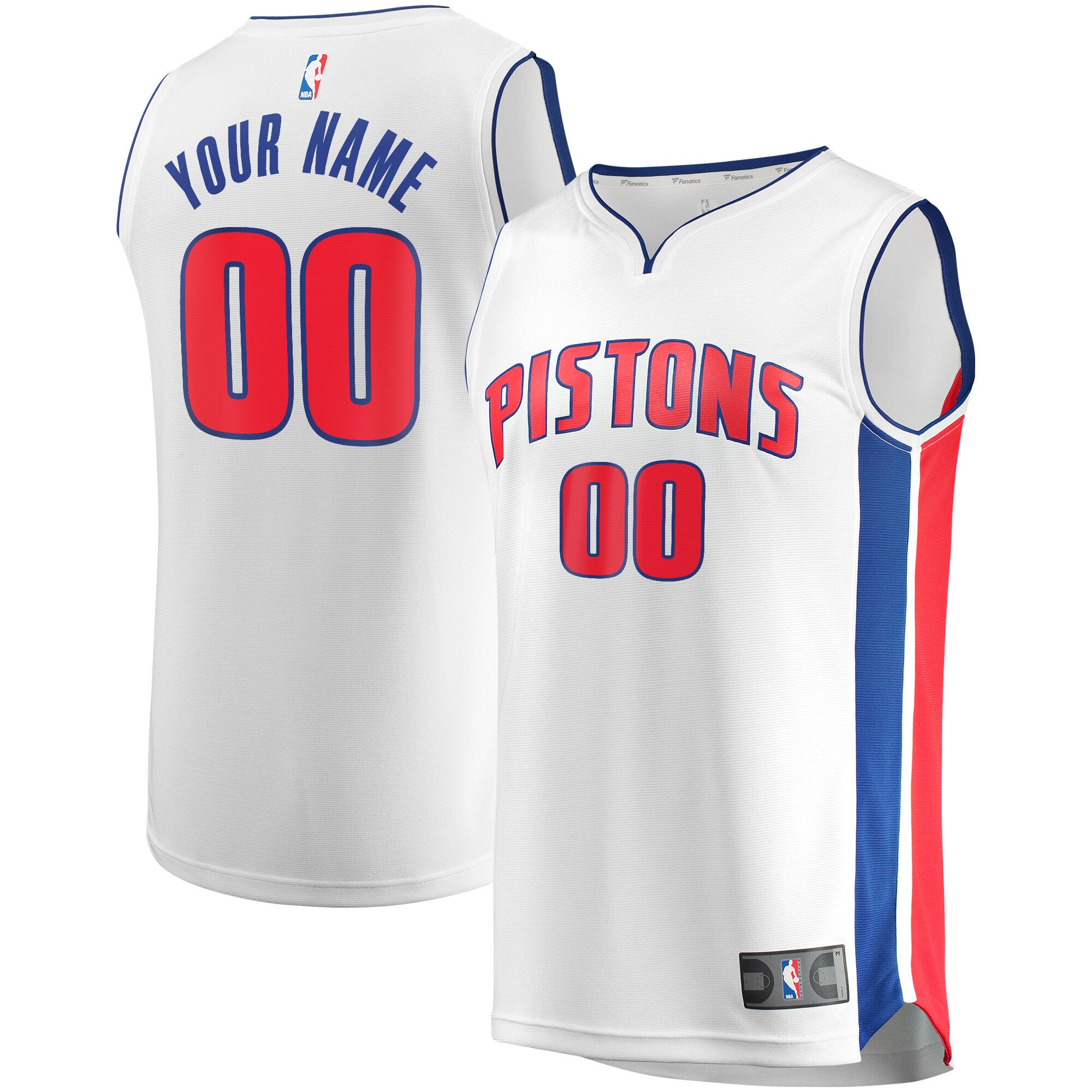 Detroit Pistons Fanatics Fast Break Custom Replica Jersey White - Association Edition cheap jerseys for sale - CheapJerseys.Shop