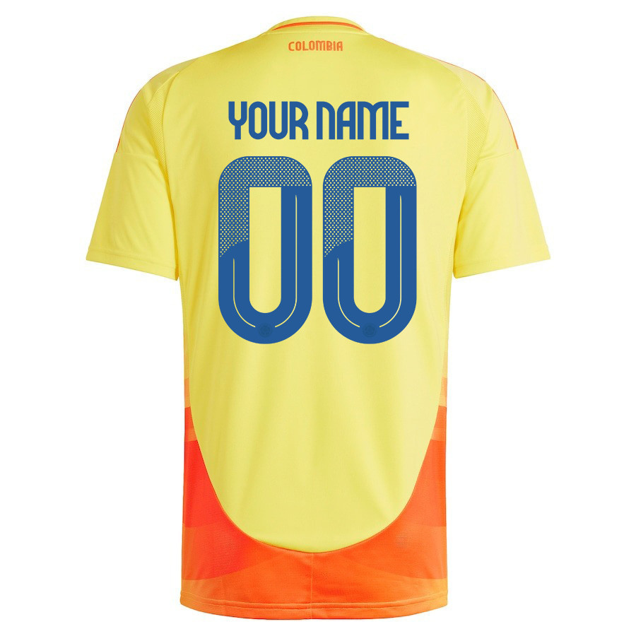 Colombia National Team 2024/25 Home Custom Men Jersey - Yellow cheap jerseys for sale - CheapJerseys.Shop