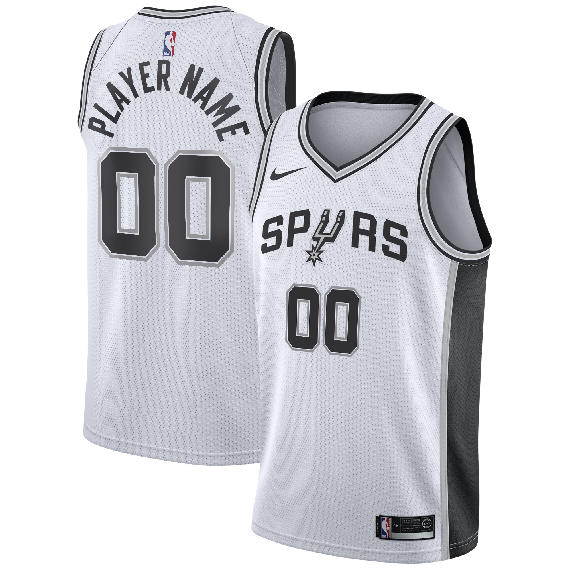 San Antonio Spurs 2020\/21 Swingman Custom Jersey - Association Edition - White cheap jerseys for sale - CheapJerseys.Shop