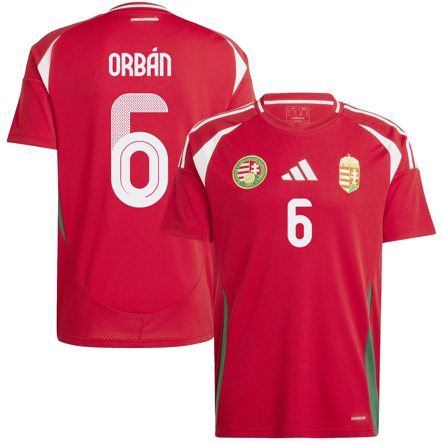 Willi Orbán 6 Hungary National Team 2024/25 Home Men Jersey - Red cheap jerseys for sale - CheapJerseys.Shop