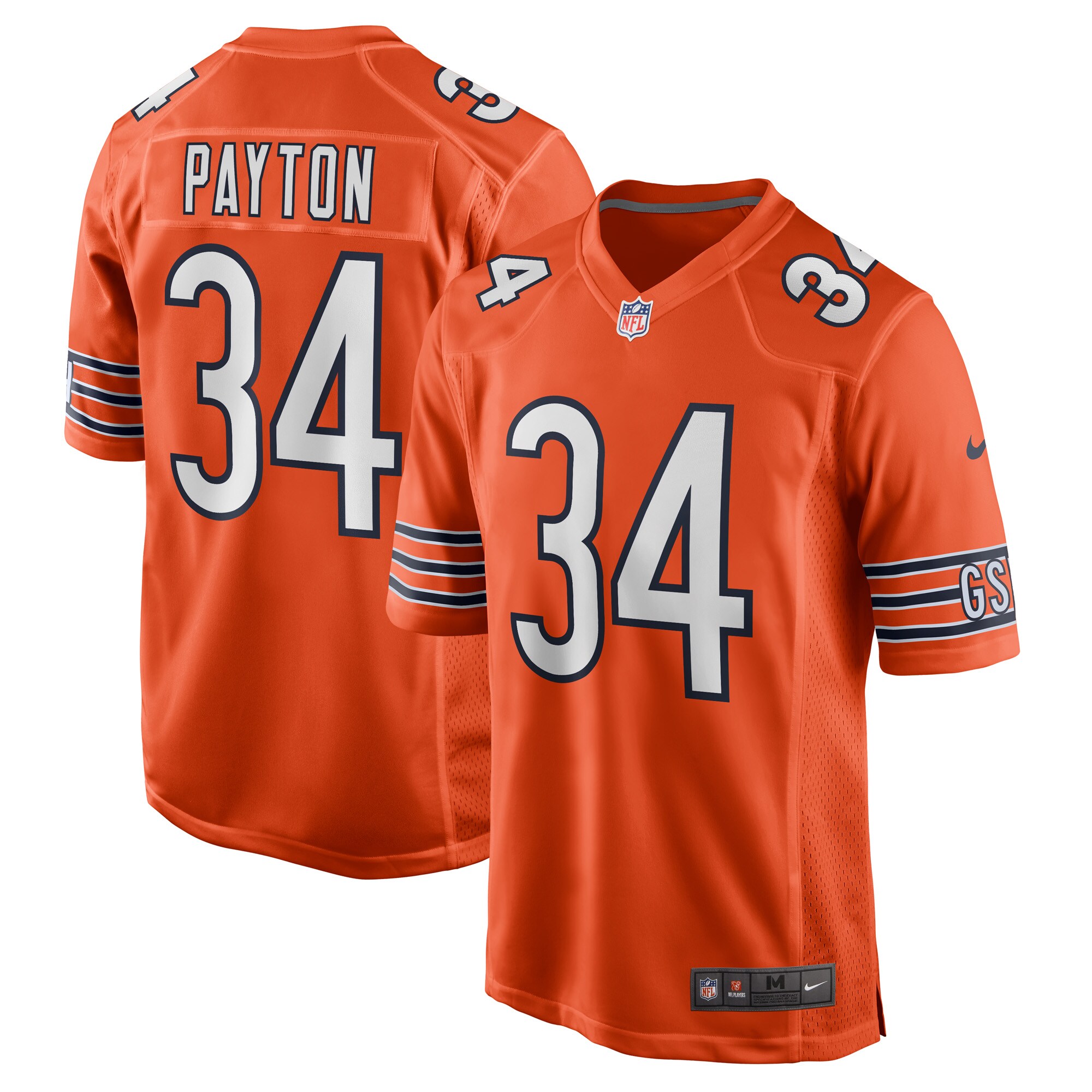 Walter Payton Chicago Bears Retired Player Jersey - Orange cheap jerseys for sale - CheapJerseys.Shop