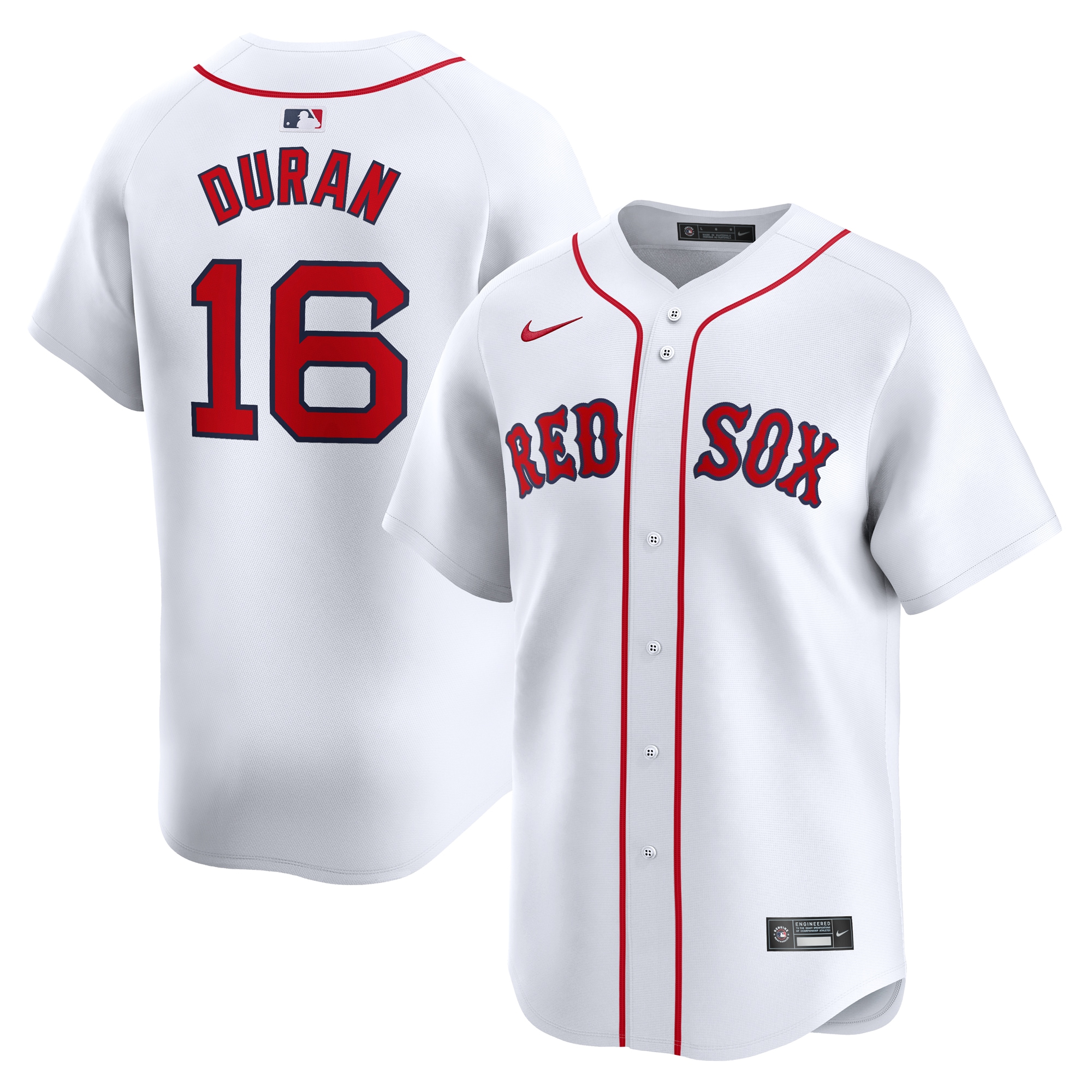 Jarren Duran Boston Red Sox Home Limited Player Jersey - White cheap jerseys for sale - CheapJerseys.Shop