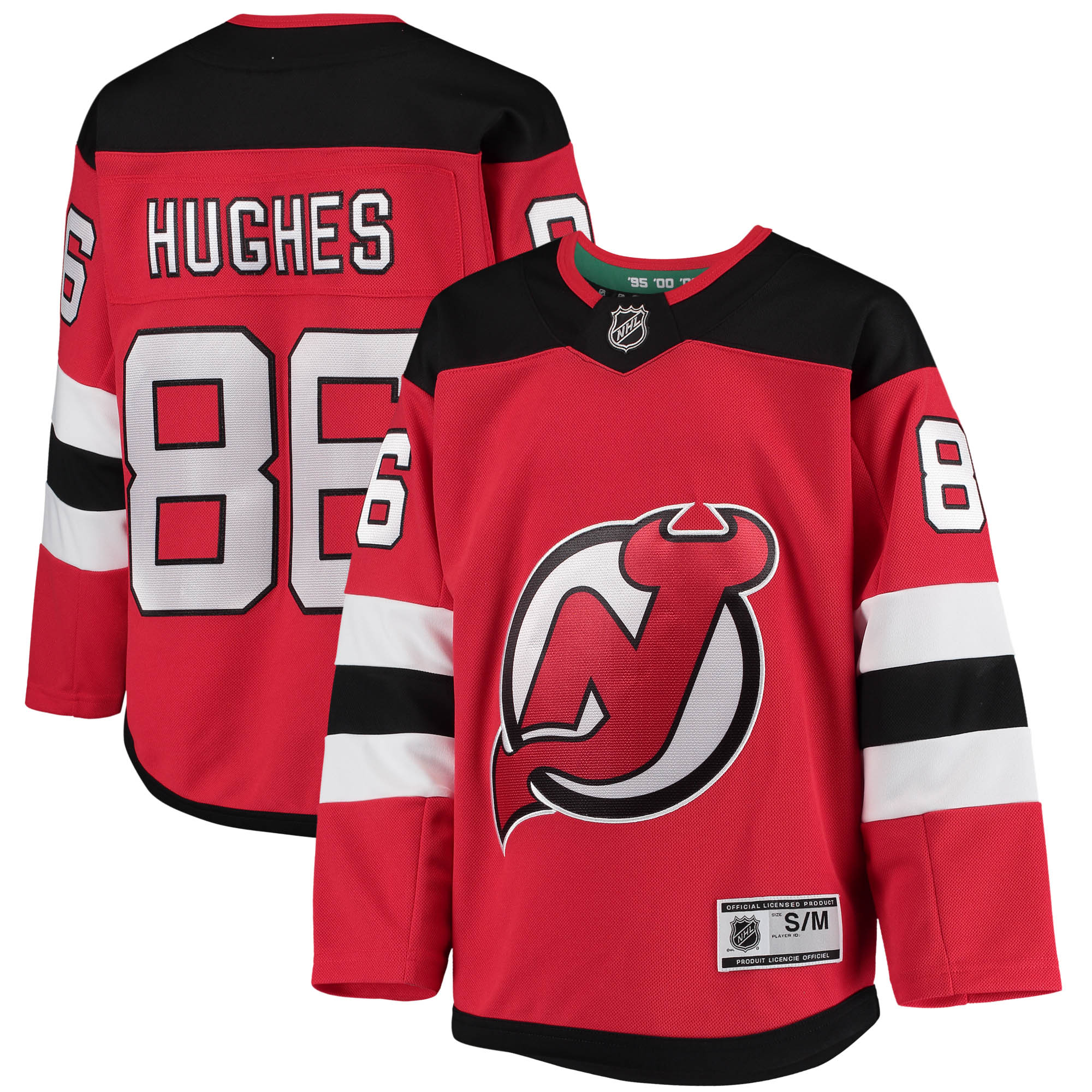Jack Hughes New Jersey Devils Youth Home Premier Player Jersey - Red cheap jerseys for sale - CheapJerseys.Shop