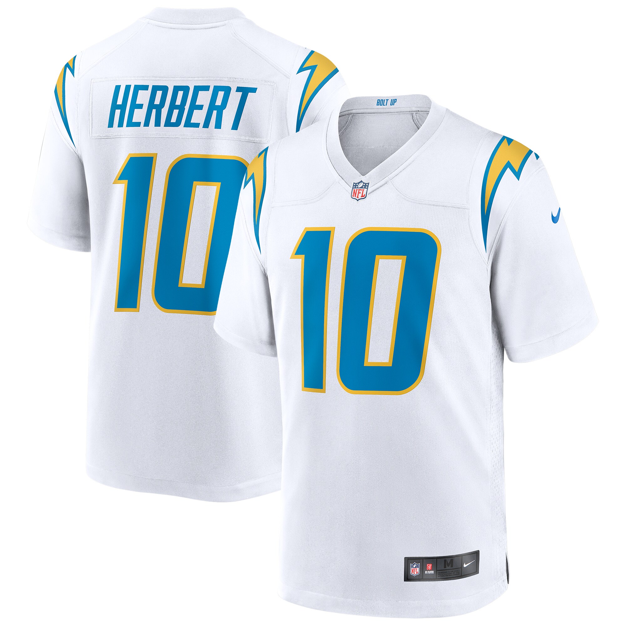 Justin Herbert Los Angeles Chargers Game Jersey - White cheap jerseys for sale - CheapJerseys.Shop