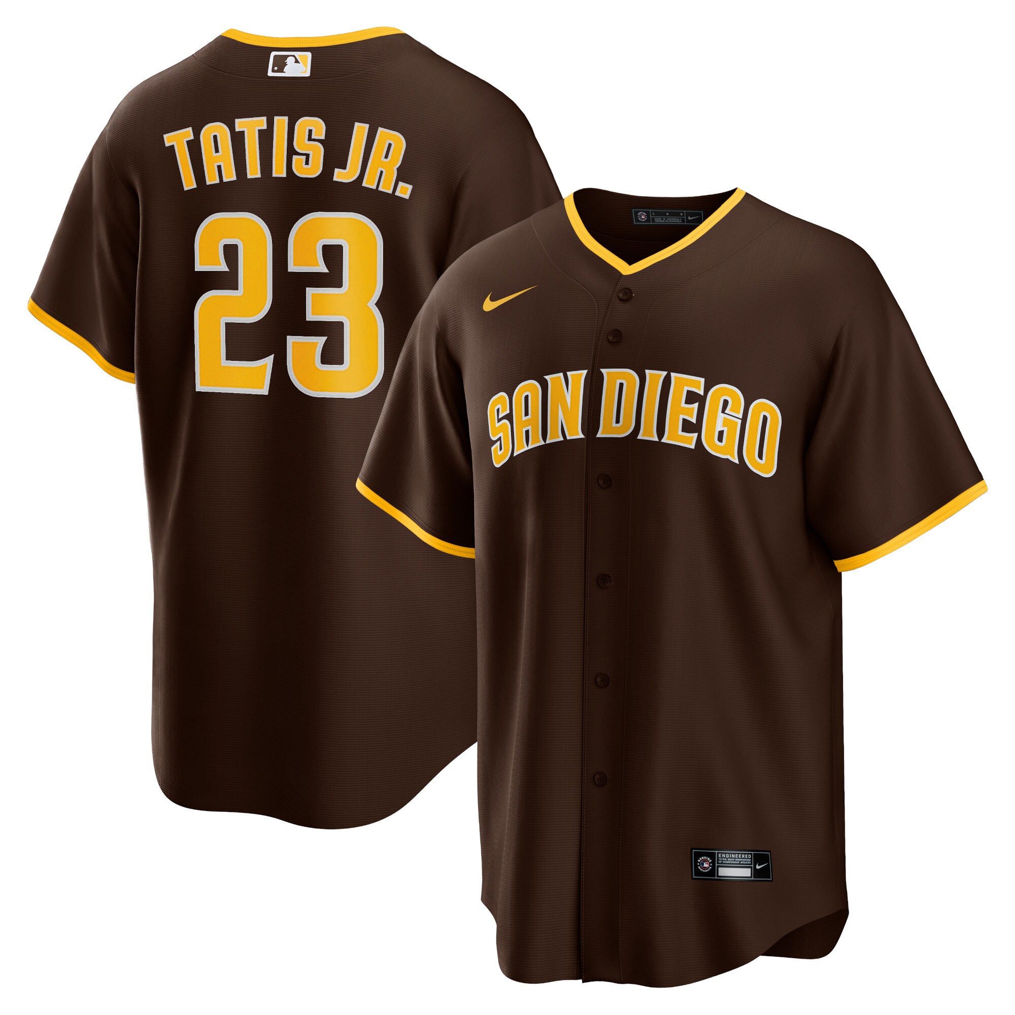 Fernando Tatis Jr. San Diego Padres Alternate Replica Player Jersey - Brown cheap jerseys for sale - CheapJerseys.Shop