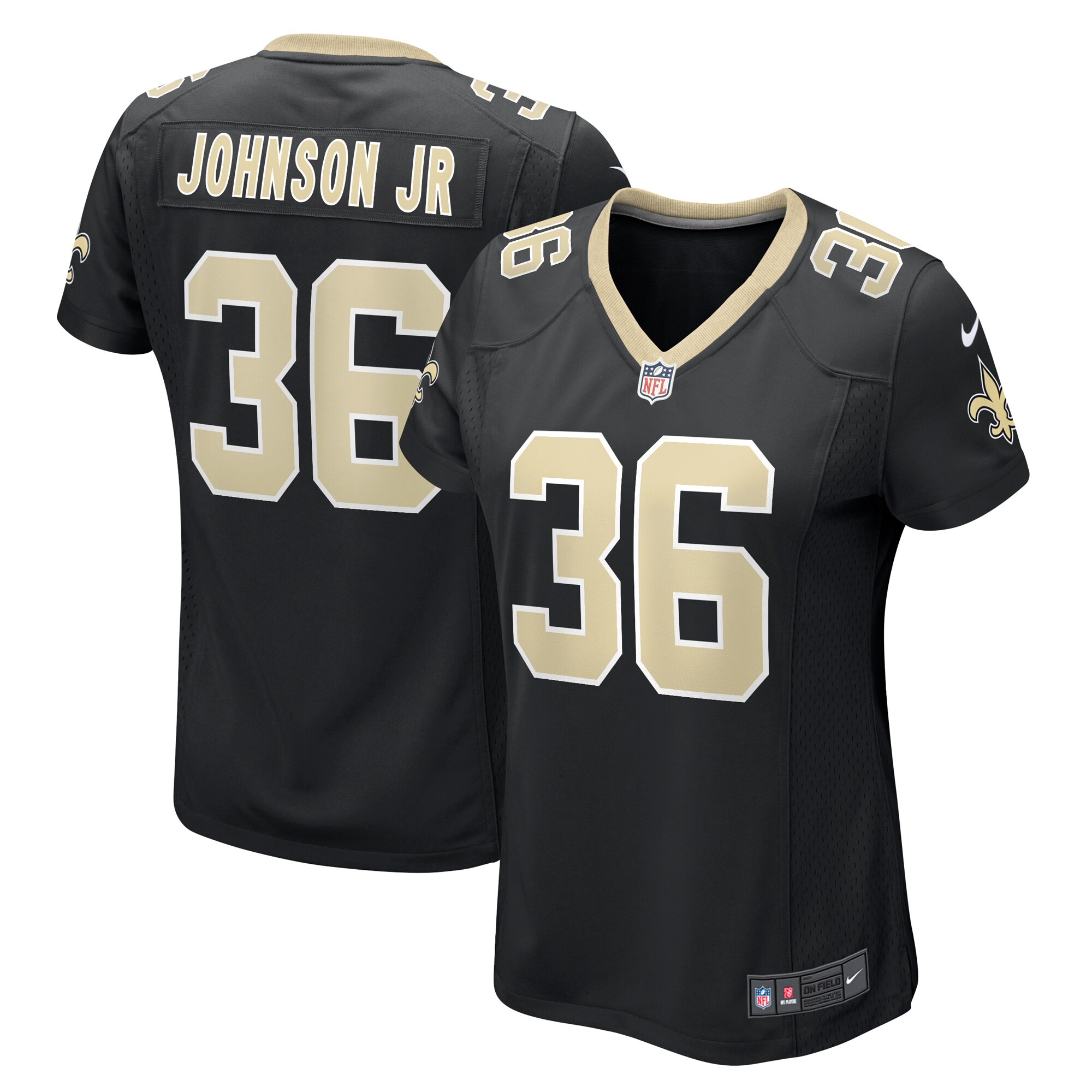 Anthony Johnson New Orleans Saints Women's Team Game Jersey - Black cheap jerseys for sale - CheapJerseys.Shop