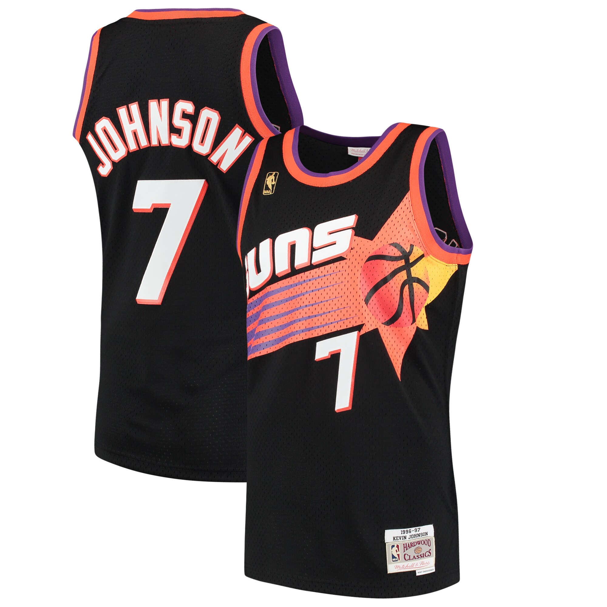 Kevin Johnson Phoenix Suns Mitchell & Ness 1996\/97 Hardwood Classics Swingman Jersey - Black cheap jerseys for sale - CheapJerseys.Shop