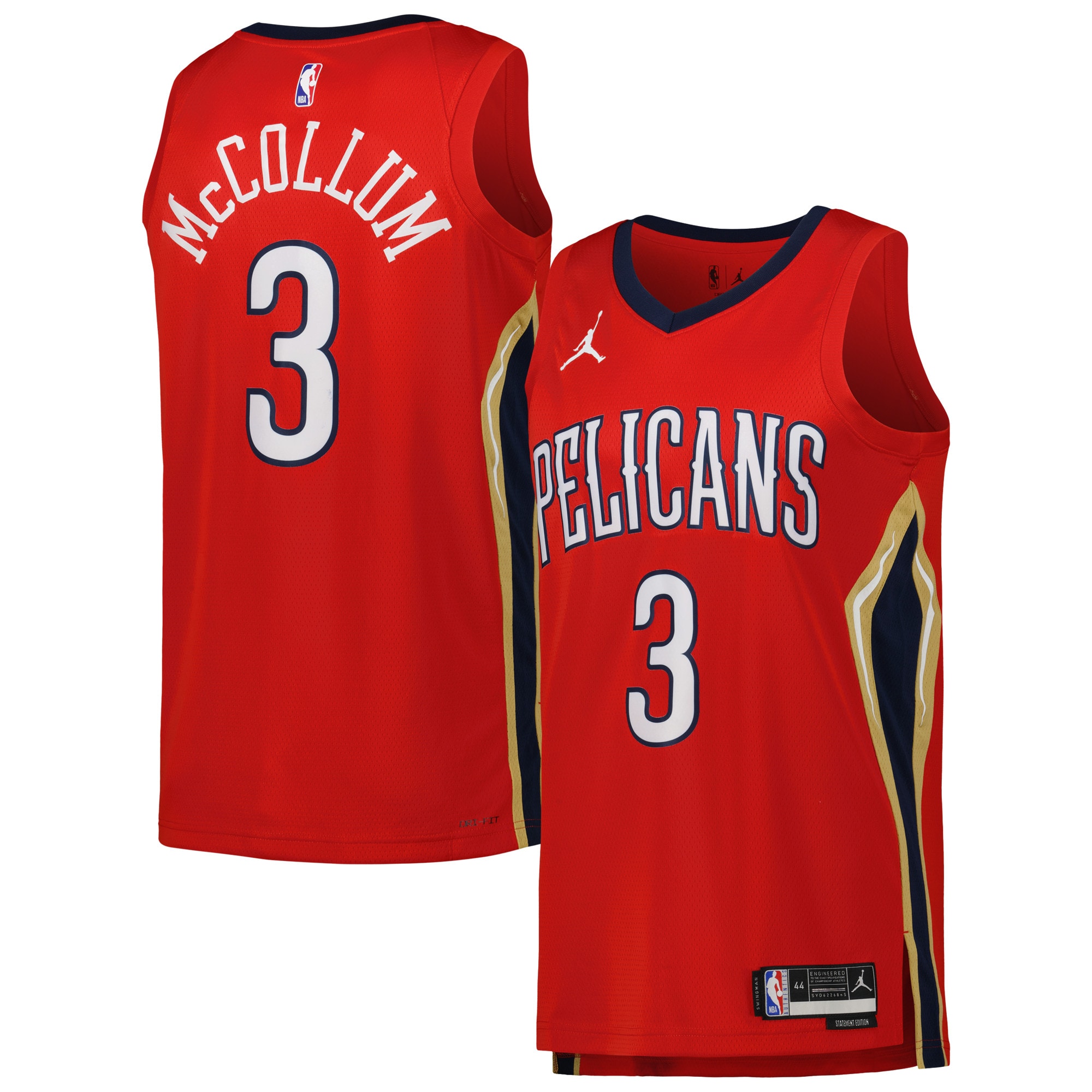 CJ McCollum New Orleans Pelicans Jordan Brand Unisex Swingman Jersey - Statement Edition - Red cheap jerseys for sale - CheapJerseys.Shop