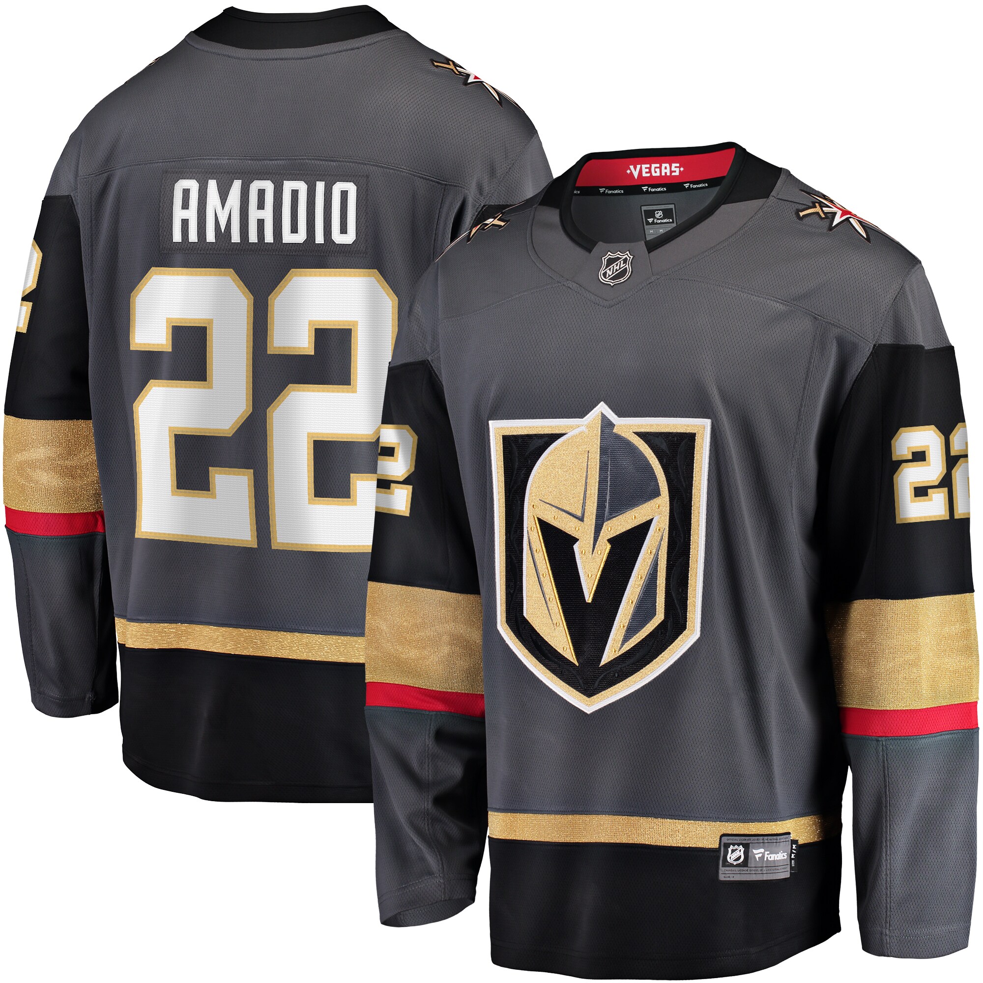Michael Amadio Vegas Golden Knights Fanatics Alternate Breakaway Player Jersey - Gray cheap jerseys for sale - CheapJerseys.Shop