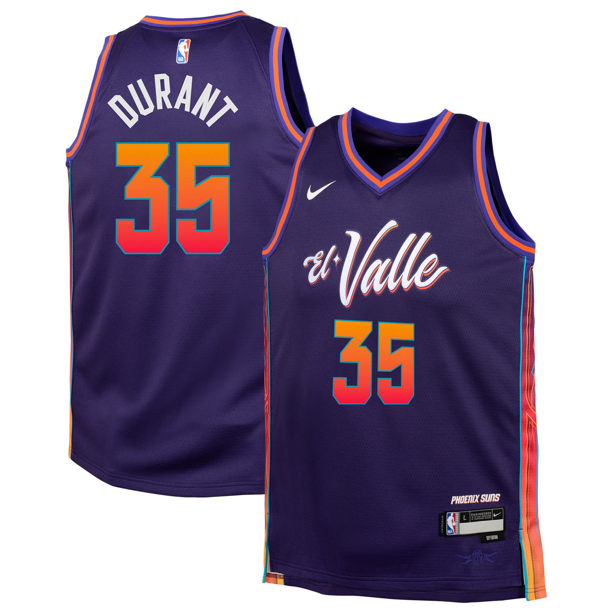 Kevin Durant Phoenix Suns Youth Swingman Replica Jersey - City Edition - Purple cheap jerseys for sale - CheapJerseys.Shop