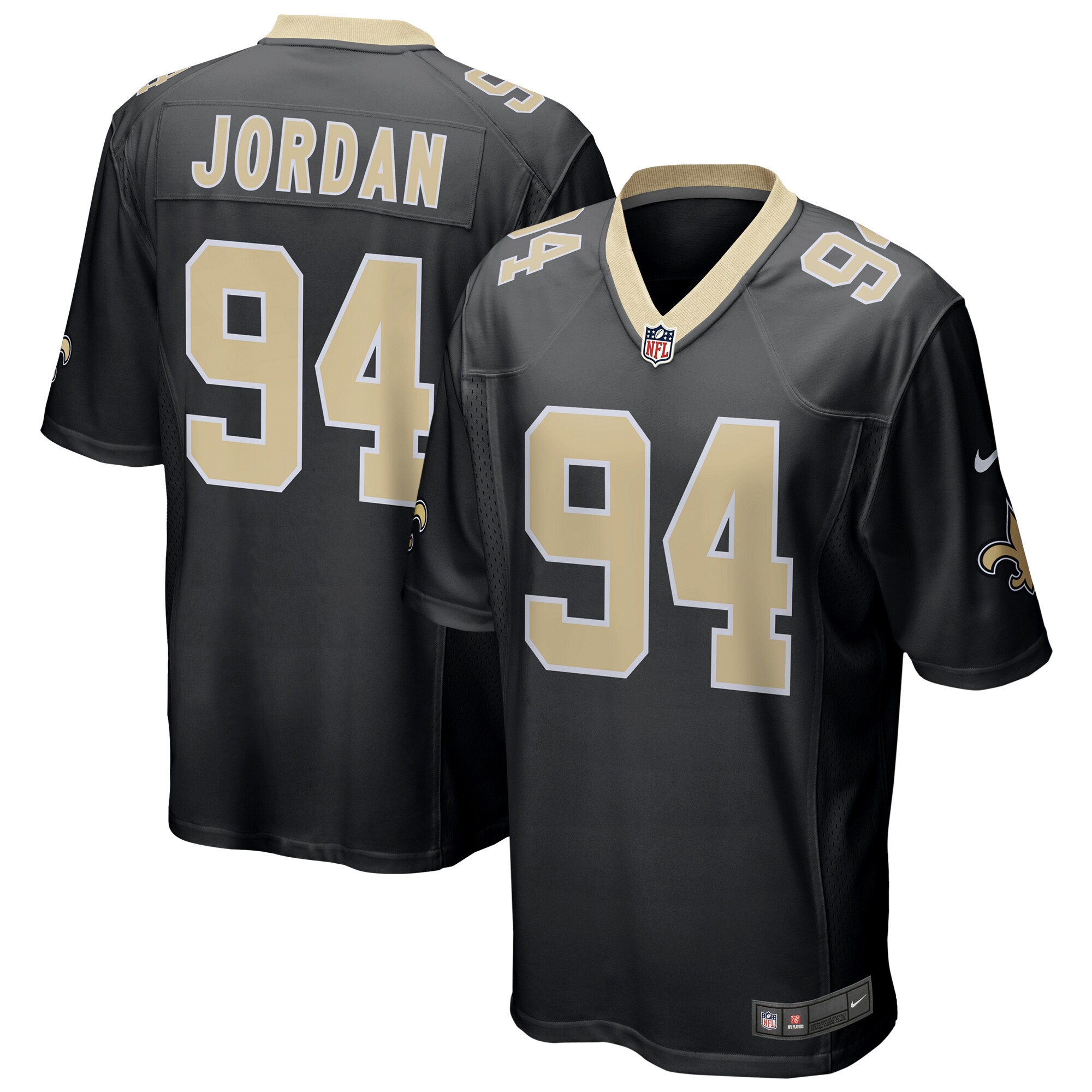 Cameron Jordan New Orleans Saints Game Jersey - Black cheap jerseys for sale - CheapJerseys.Shop