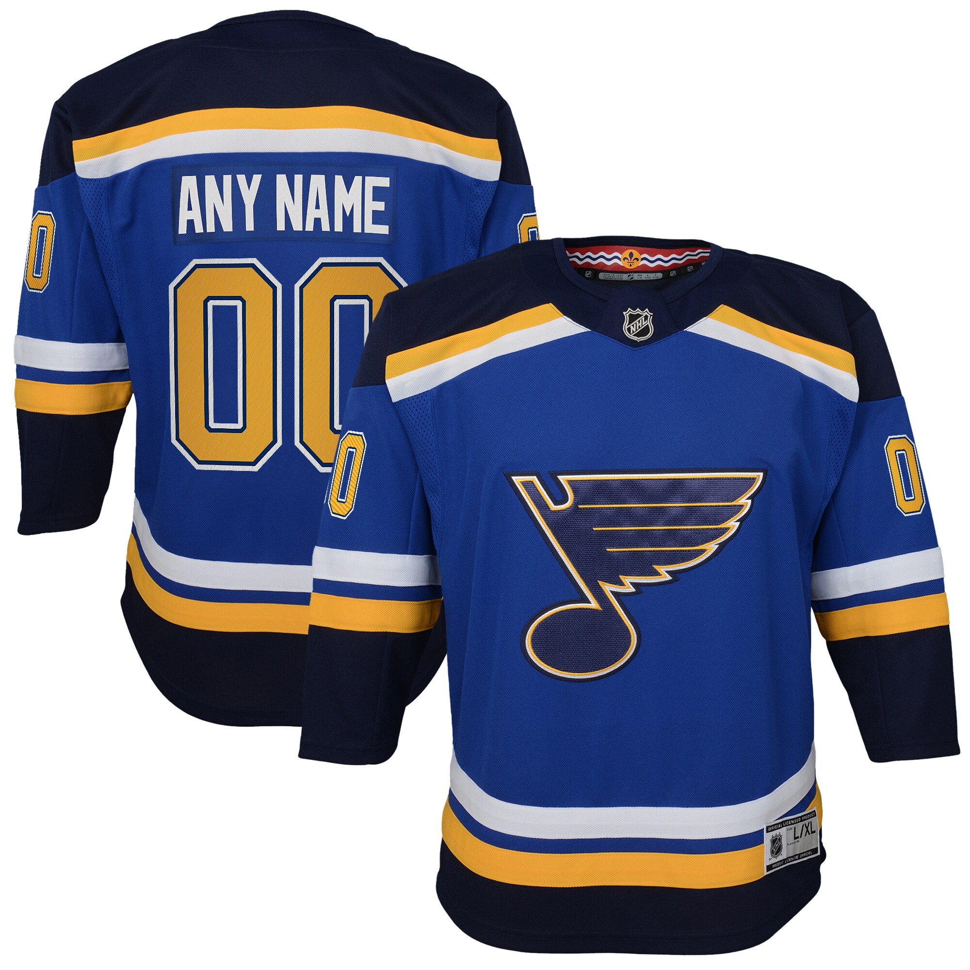 St. Louis Blues Youth Home Premier Custom Jersey - Blue cheap jerseys for sale - CheapJerseys.Shop