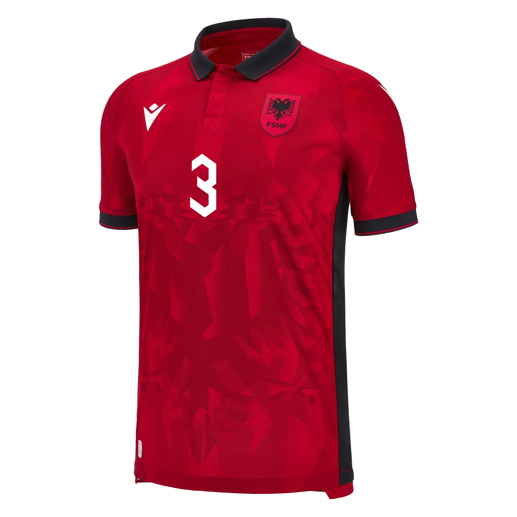 Mario Mitaj 3 Albania National Team 2024/25 Home Men Jersey - Red cheap jerseys for sale - CheapJerseys.Shop