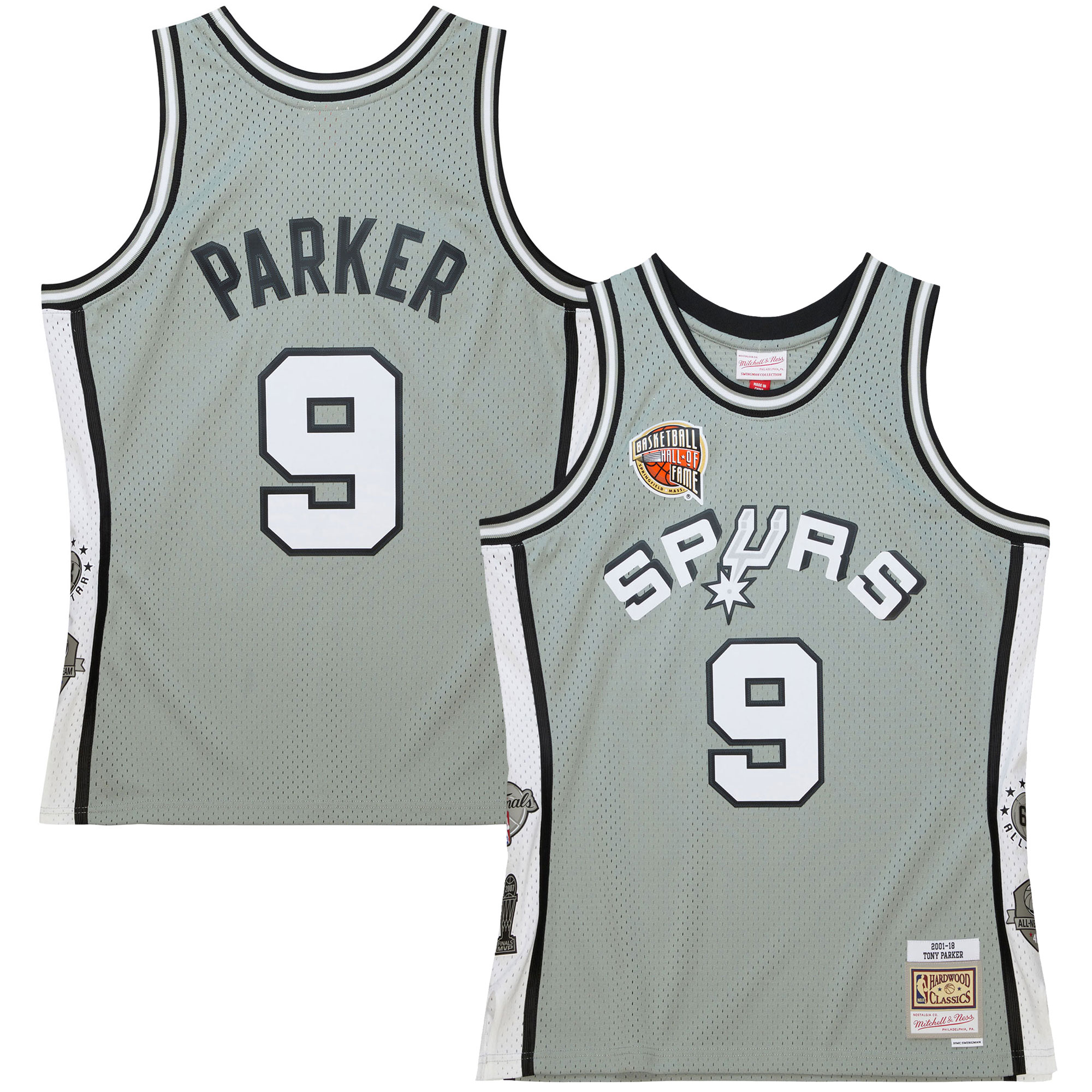Tony Parker San Antonio Spurs Mitchell & Ness Unisex Hall of Fame Class of 2023 Throwback Swingman Jersey - Gray cheap jerseys for sale - CheapJerseys.Shop