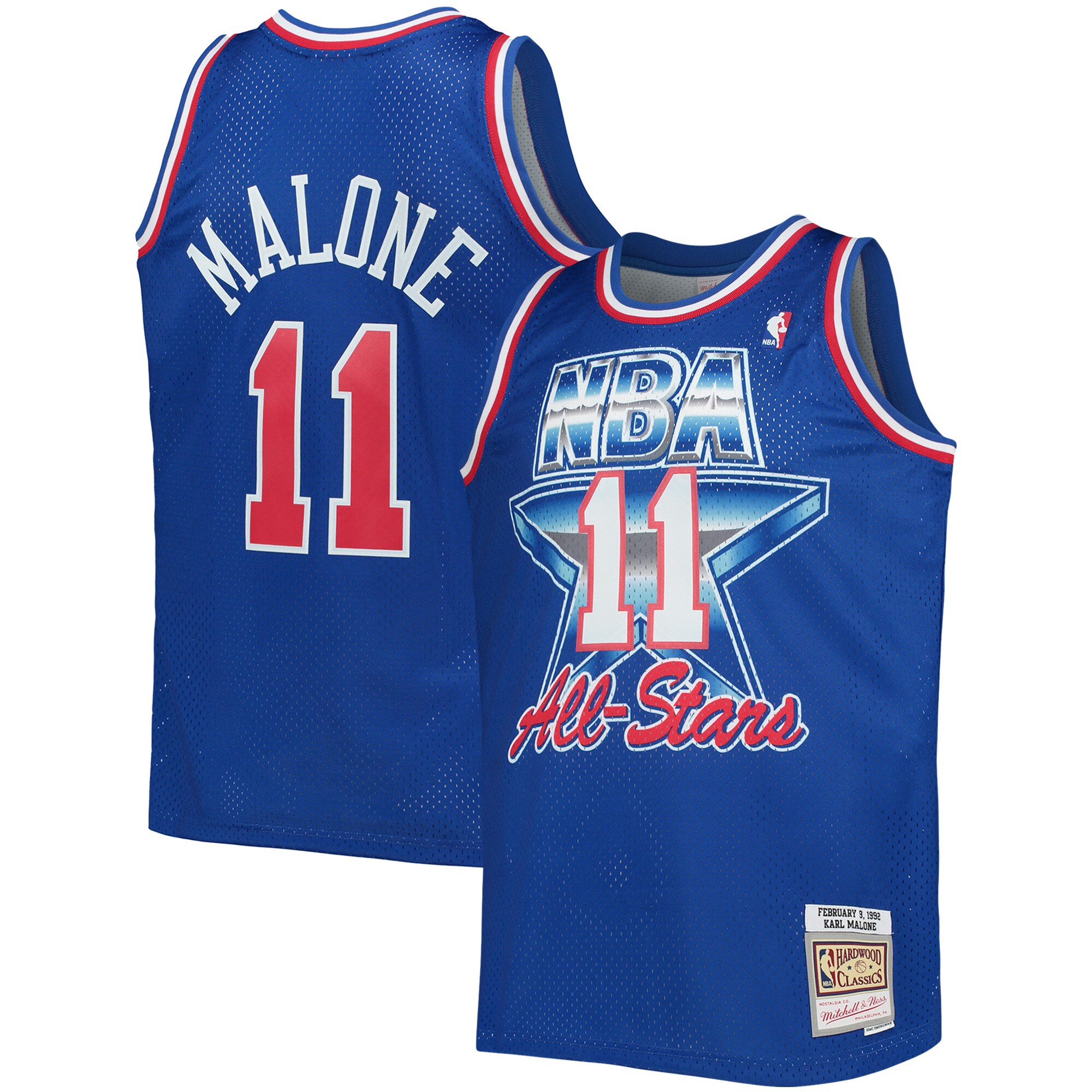 Karl Malone Western Conference Mitchell & Ness Hardwood Classics 1992 All-Star Game Swingman Jersey - Royal cheap jerseys for sale - CheapJerseys.Shop