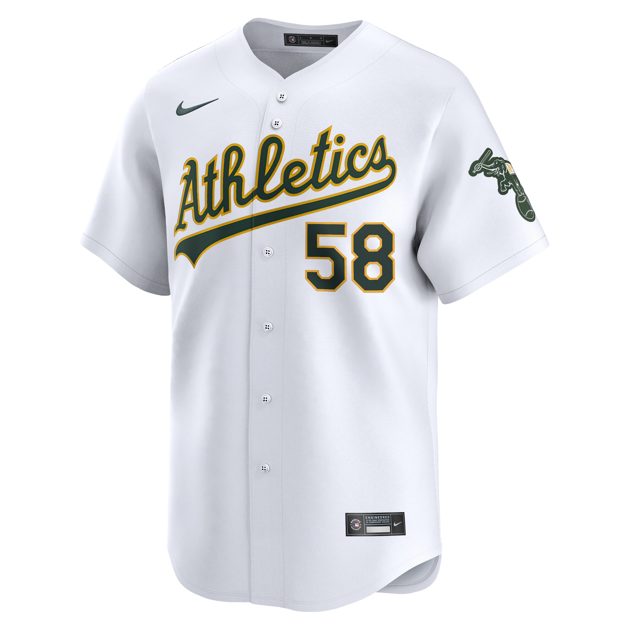 Paul Blackburn Oakland Athletics Home Limited Player Jersey - White cheap jerseys for sale - CheapJerseys.Shop