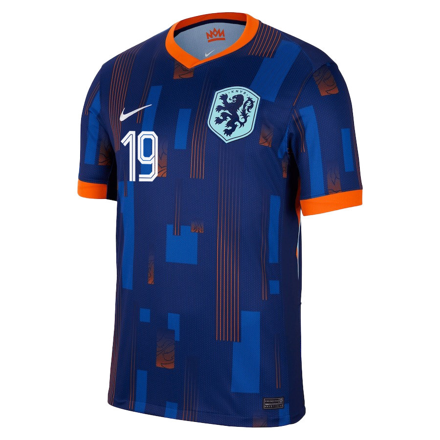 Brian Brobbey 19 Netherlands National Team 2024/25 Away Men Jersey - Navy cheap jerseys for sale - CheapJerseys.Shop