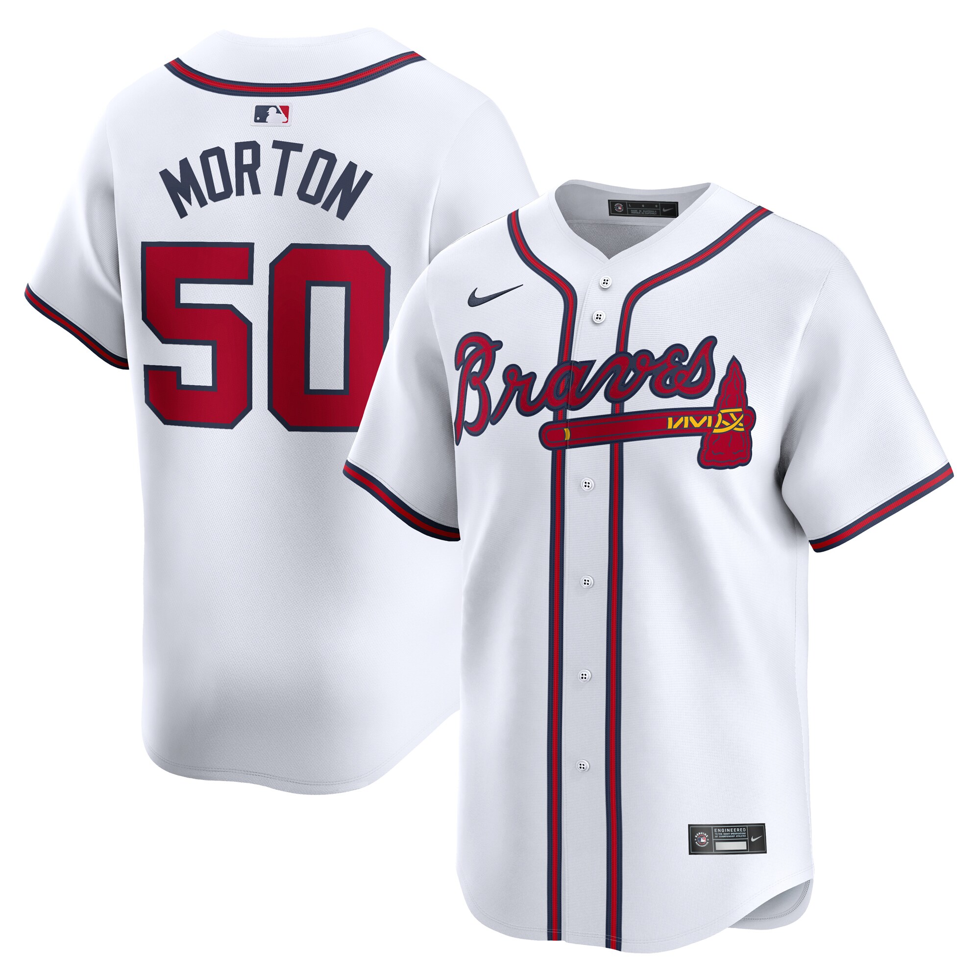 Charlie Morton Atlanta Braves Home Limited Player Jersey - White cheap jerseys for sale - CheapJerseys.Shop