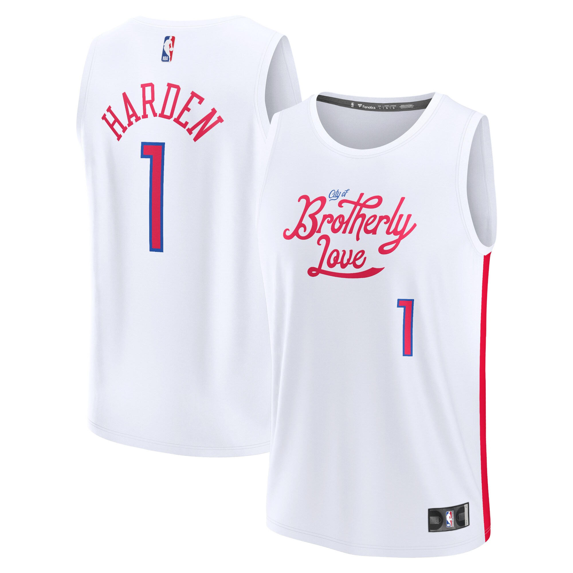 James Harden Philadelphia 76ers Fanatics Youth Fastbreak Jersey - City Edition - White cheap jerseys for sale - CheapJerseys.Shop