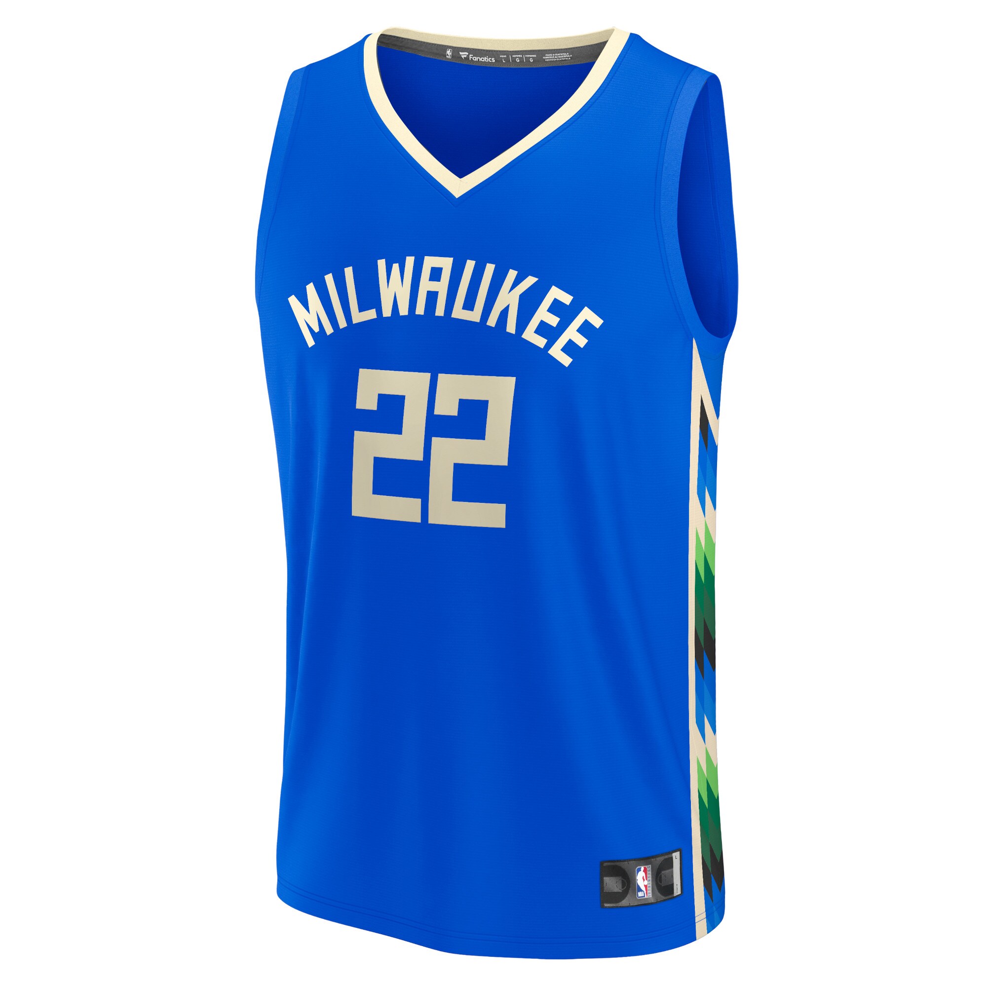 Khris Middleton Milwaukee Bucks Fanatics Fastbreak Jersey - City Edition - Royal cheap jerseys for sale - CheapJerseys.Shop
